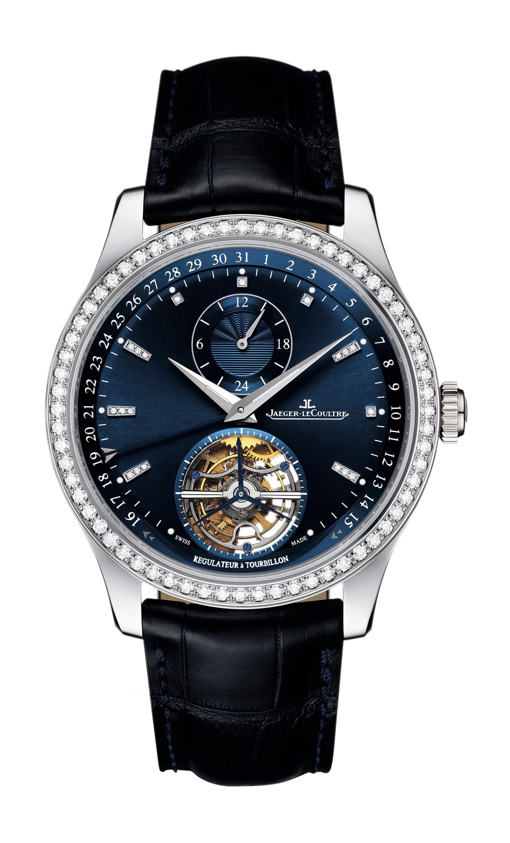 Jaeger-LeCoultre Master Tourbillon Dualtime luxury timepiece - detailed view