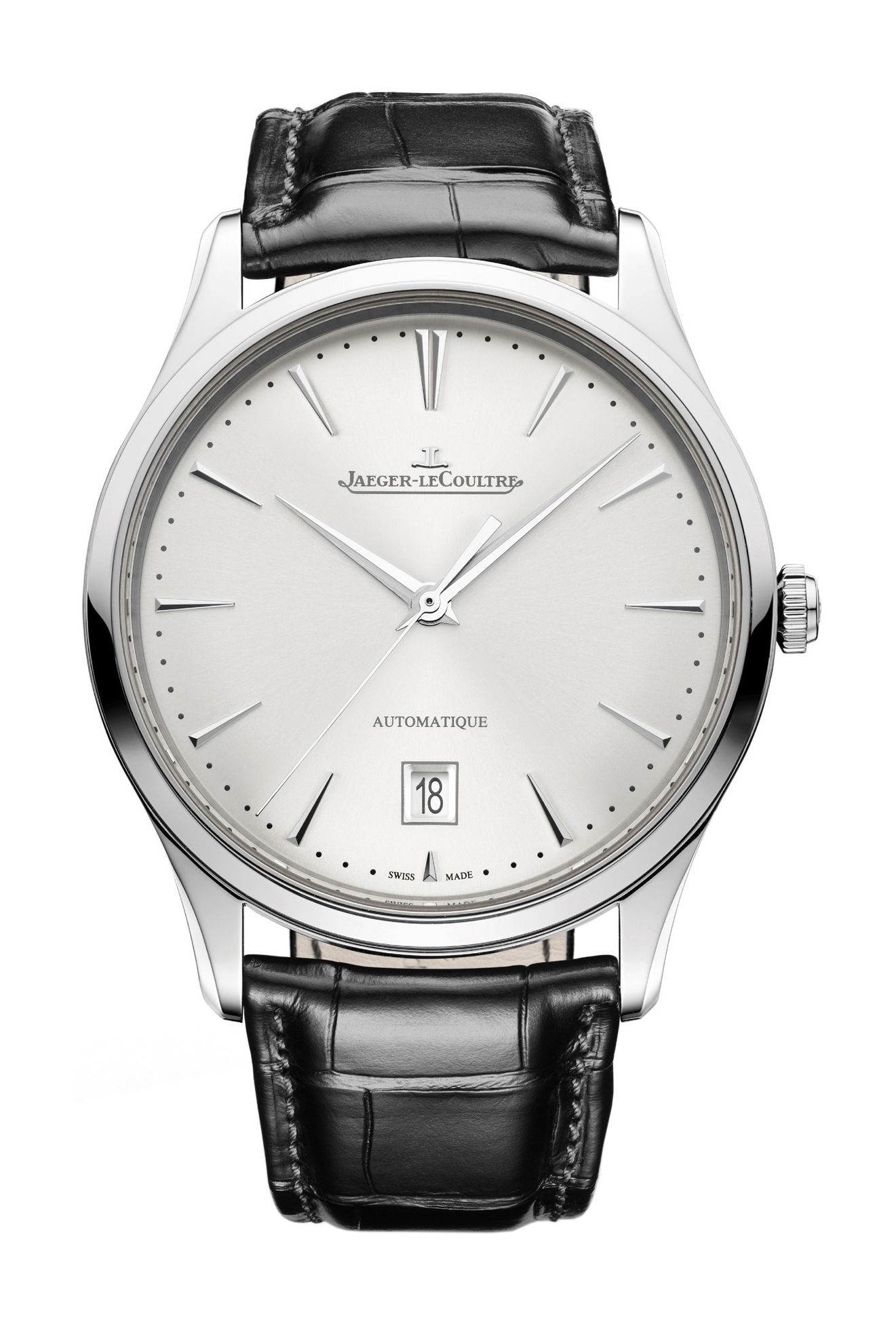 Jaeger-LeCoultre Master Ultra Thin Date luxury timepiece - detailed view