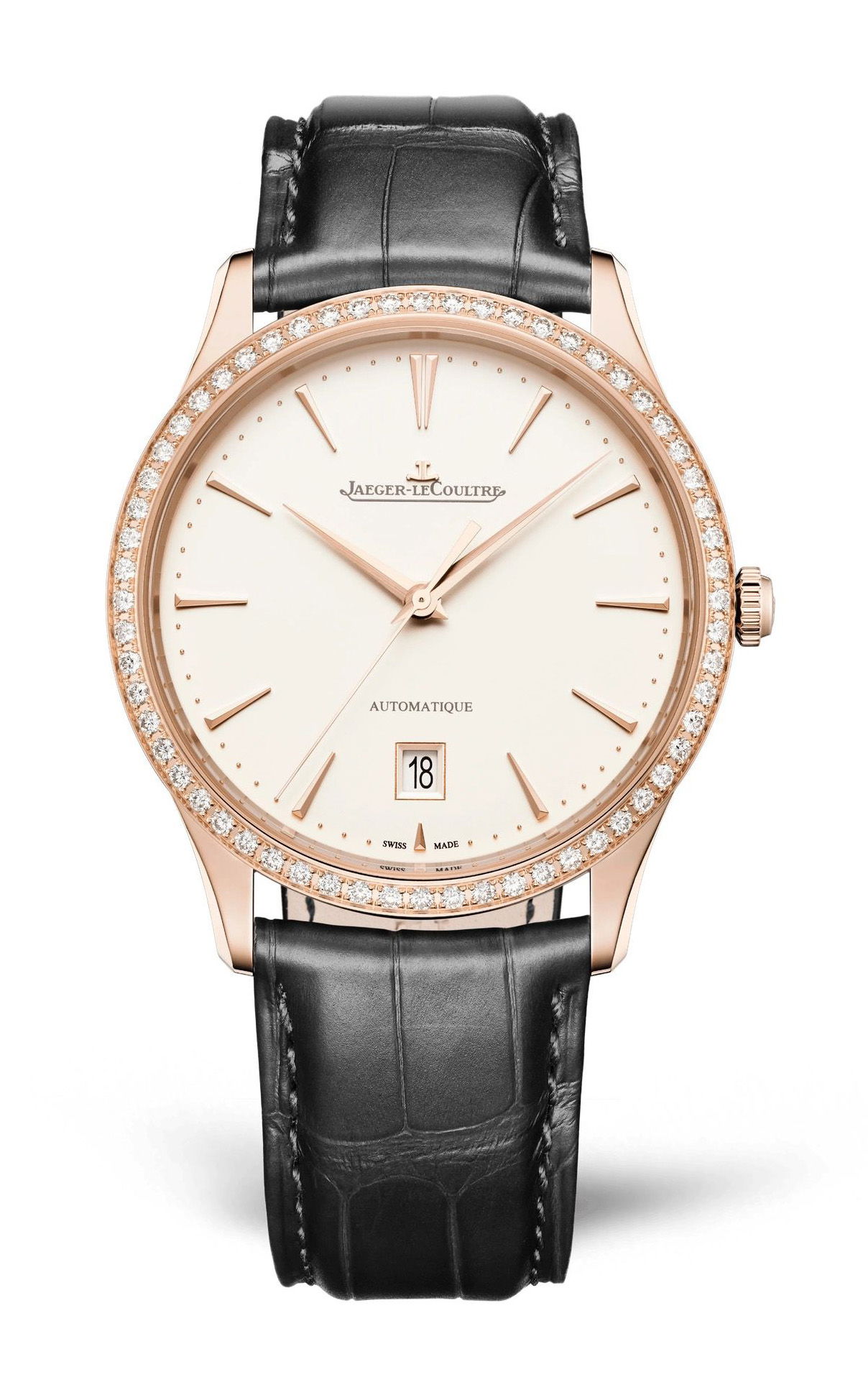 Jaeger-LeCoultre Master Ultra Thin Date luxury timepiece - detailed view