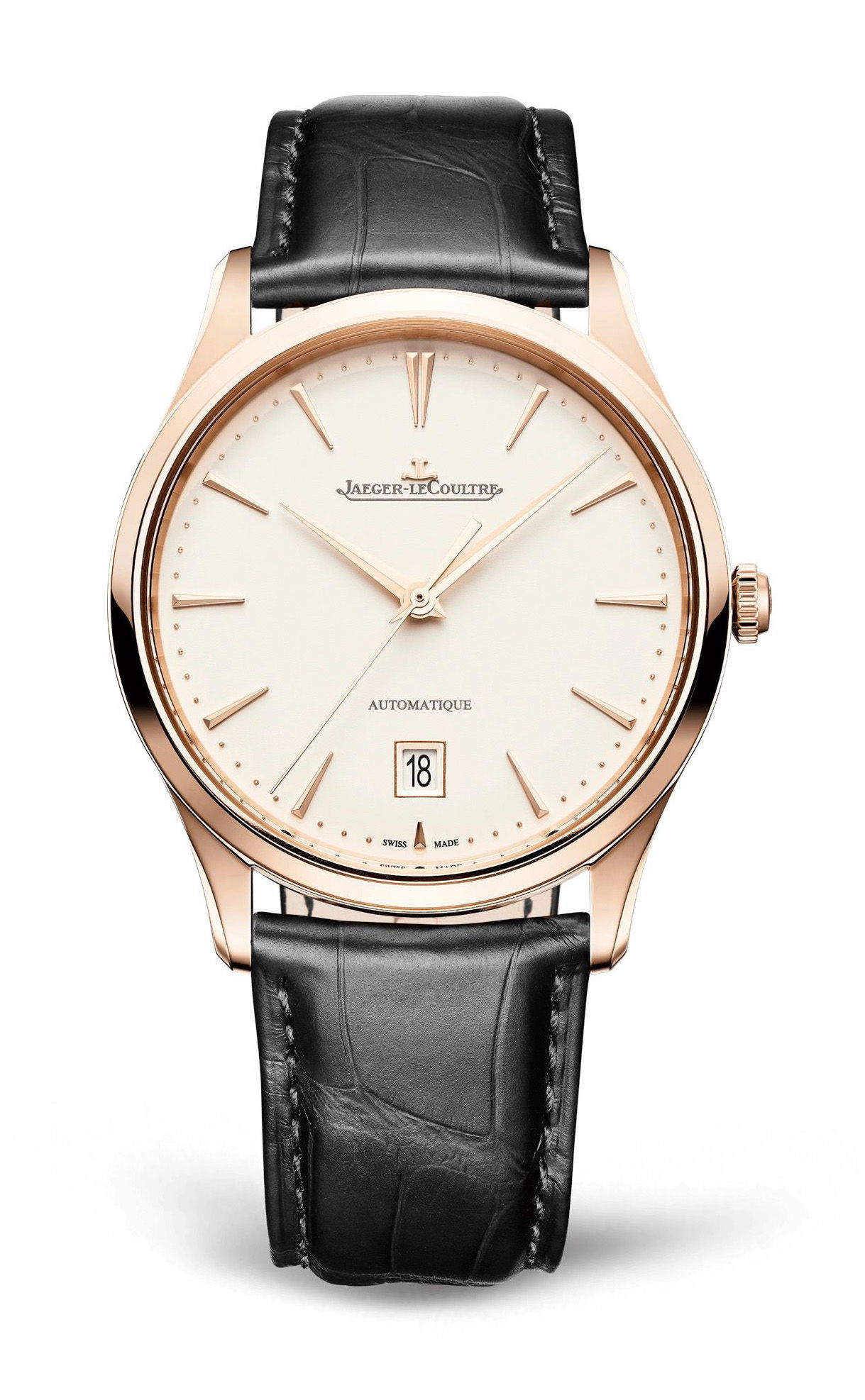 Jaeger-LeCoultre Master Ultra Thin Date luxury timepiece - detailed view