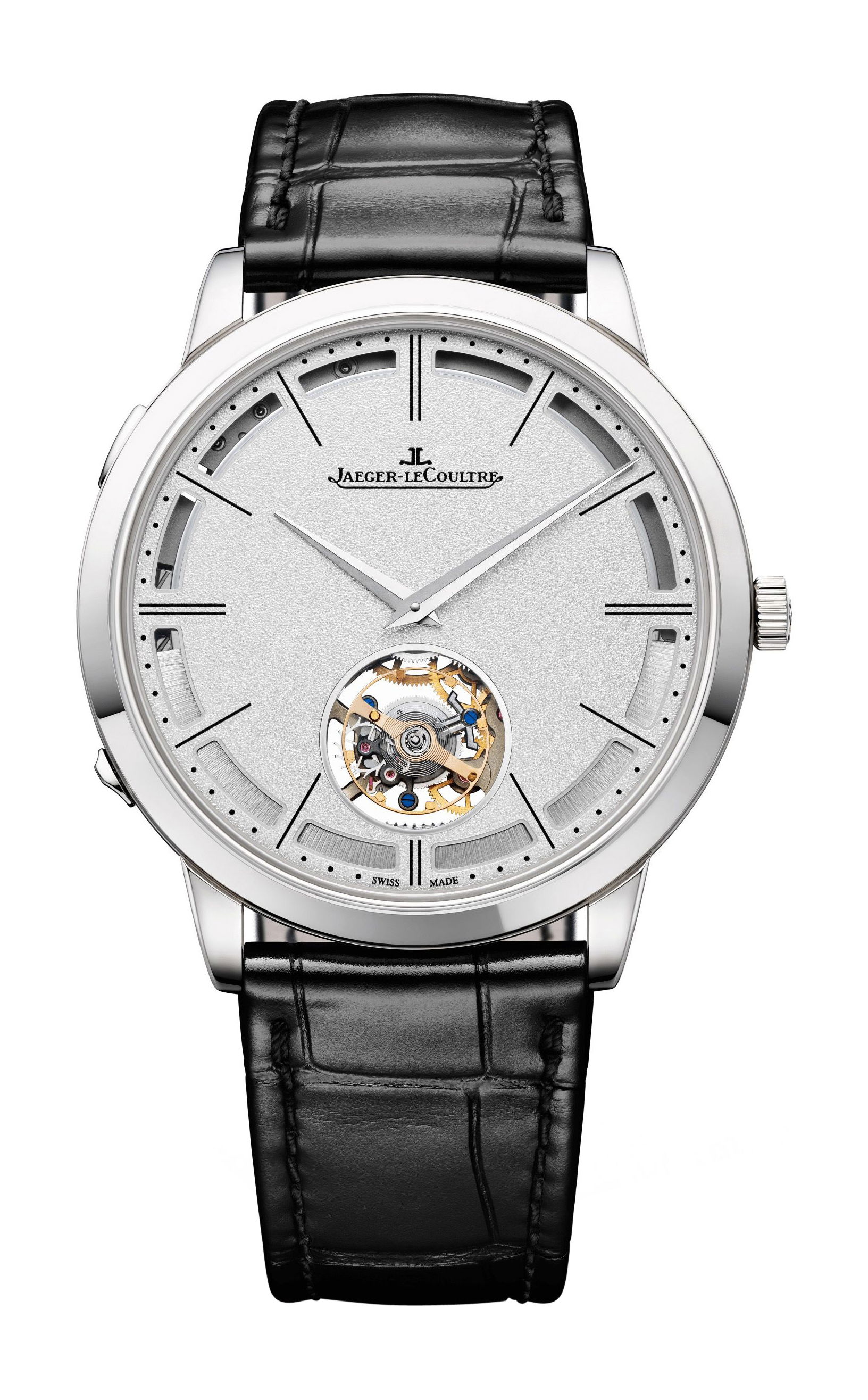 Jaeger-LeCoultre Master Ultra Thin Minute Repeater Flying Tourbillon luxury timepiece - detailed view