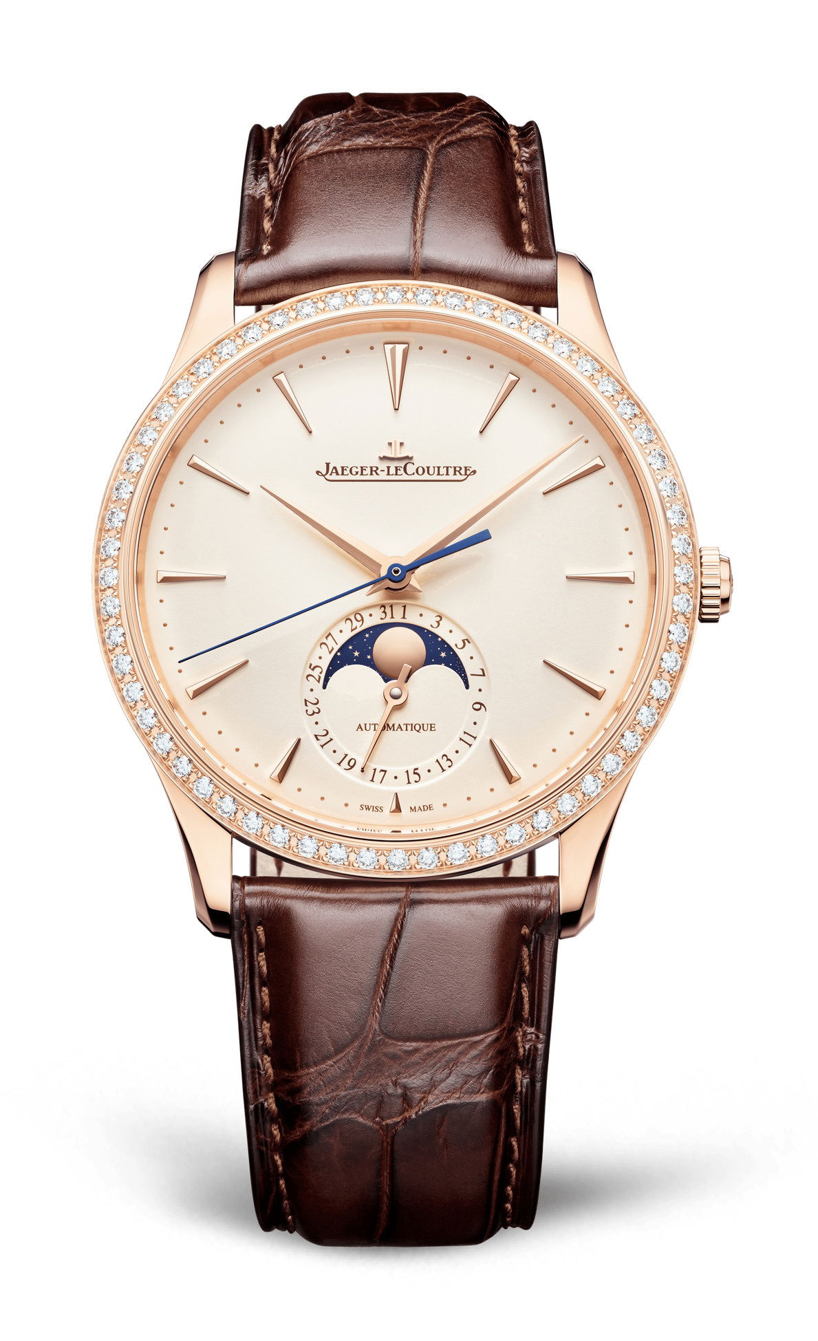 Jaeger-LeCoultre Master Ultra Thin Moon luxury timepiece - detailed view