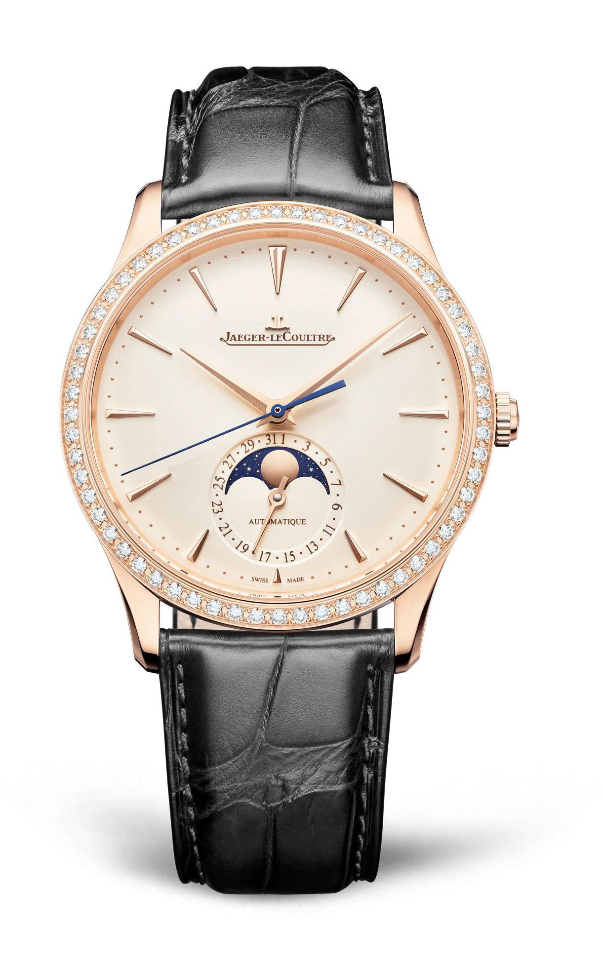Jaeger-LeCoultre Master Ultra Thin Moon luxury timepiece - detailed view