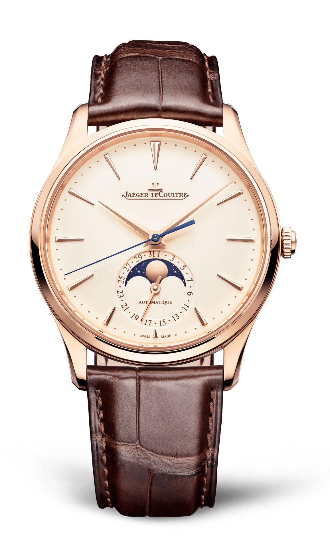 Jaeger-LeCoultre Master Ultra Thin Moon luxury timepiece - detailed view
