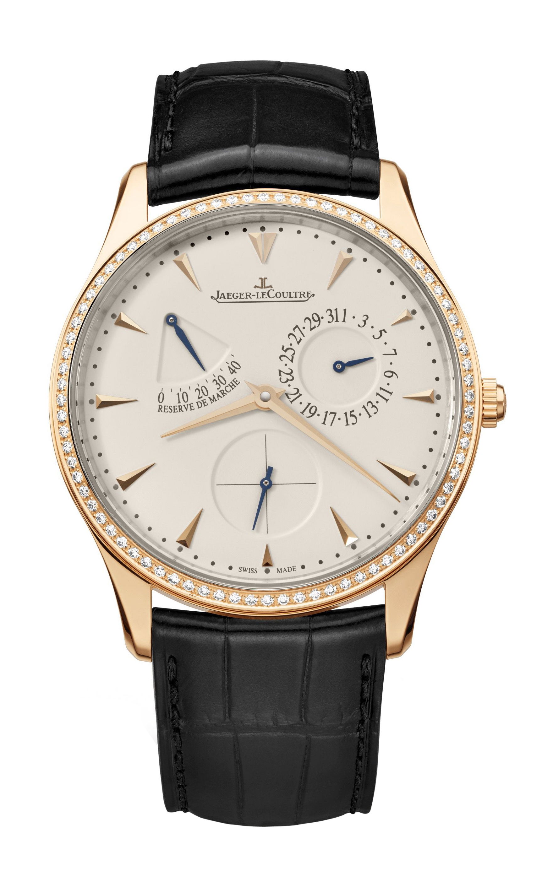 Jaeger-LeCoultre Master Ultra Thin Power Reserve luxury timepiece - detailed view