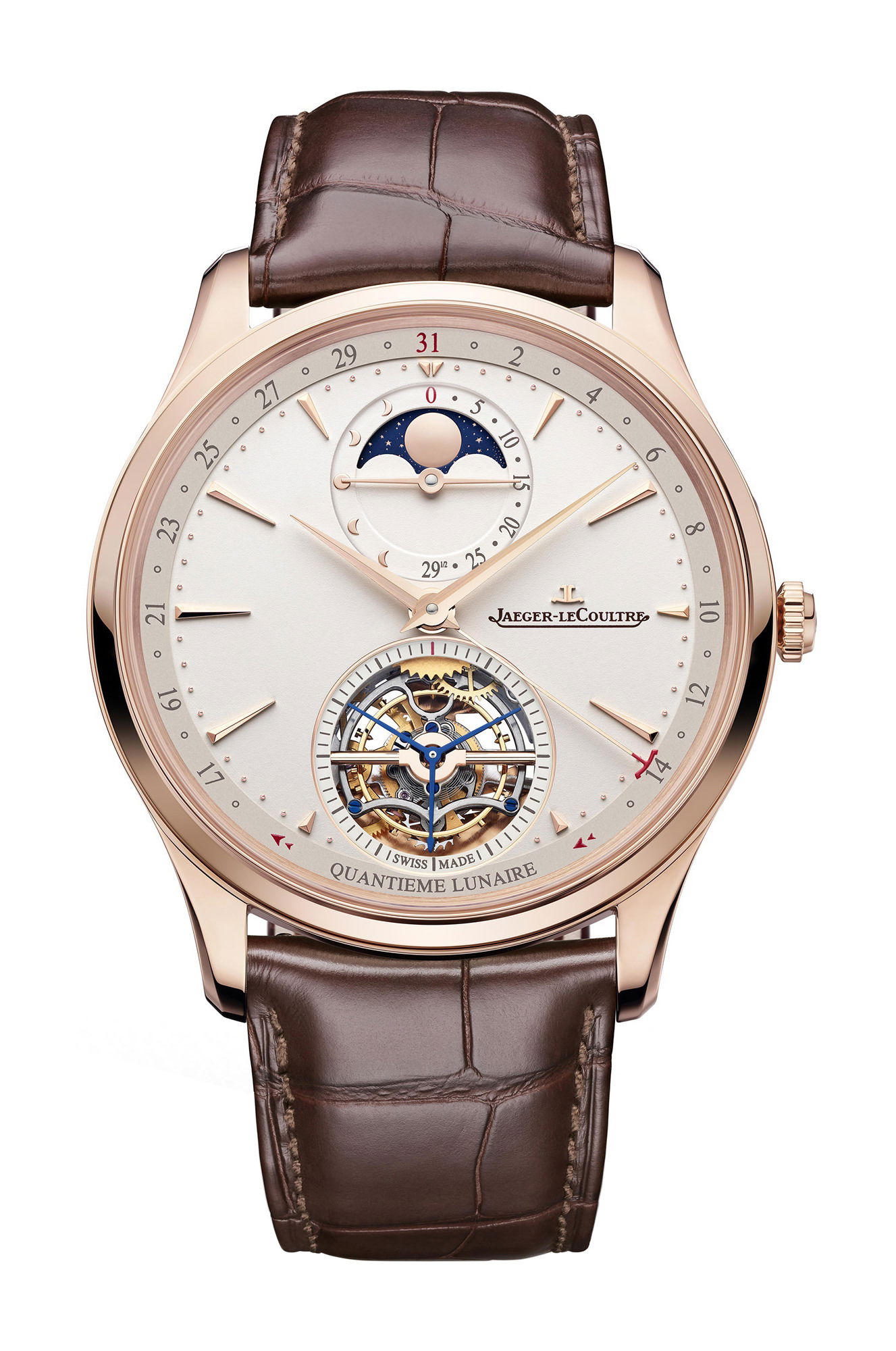 Jaeger-LeCoultre Master Ultra Thin Tourbillon Moon luxury timepiece - detailed view
