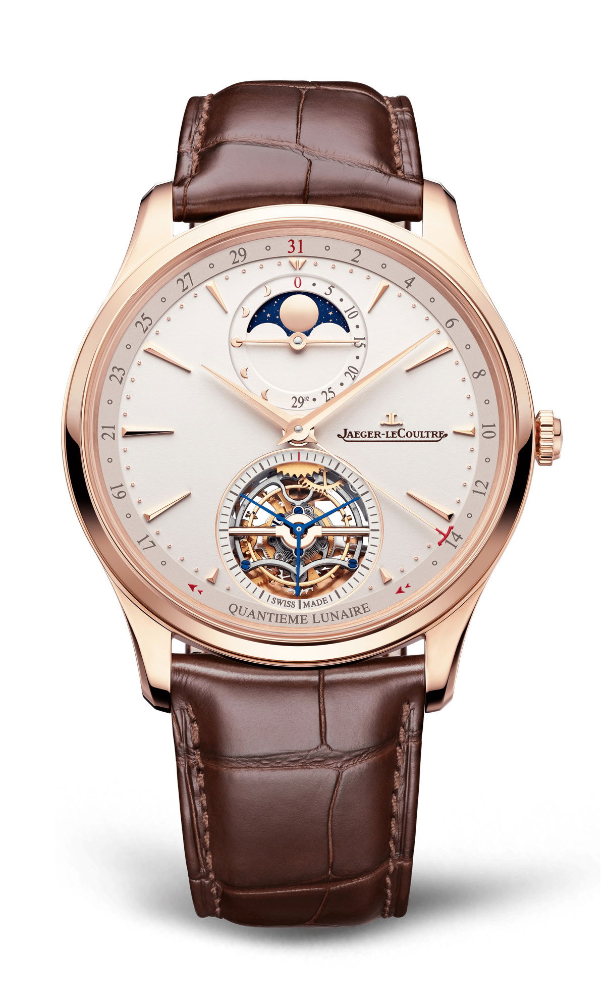 Jaeger-LeCoultre Master Ultra Thin Tourbillon Moon luxury timepiece - detailed view