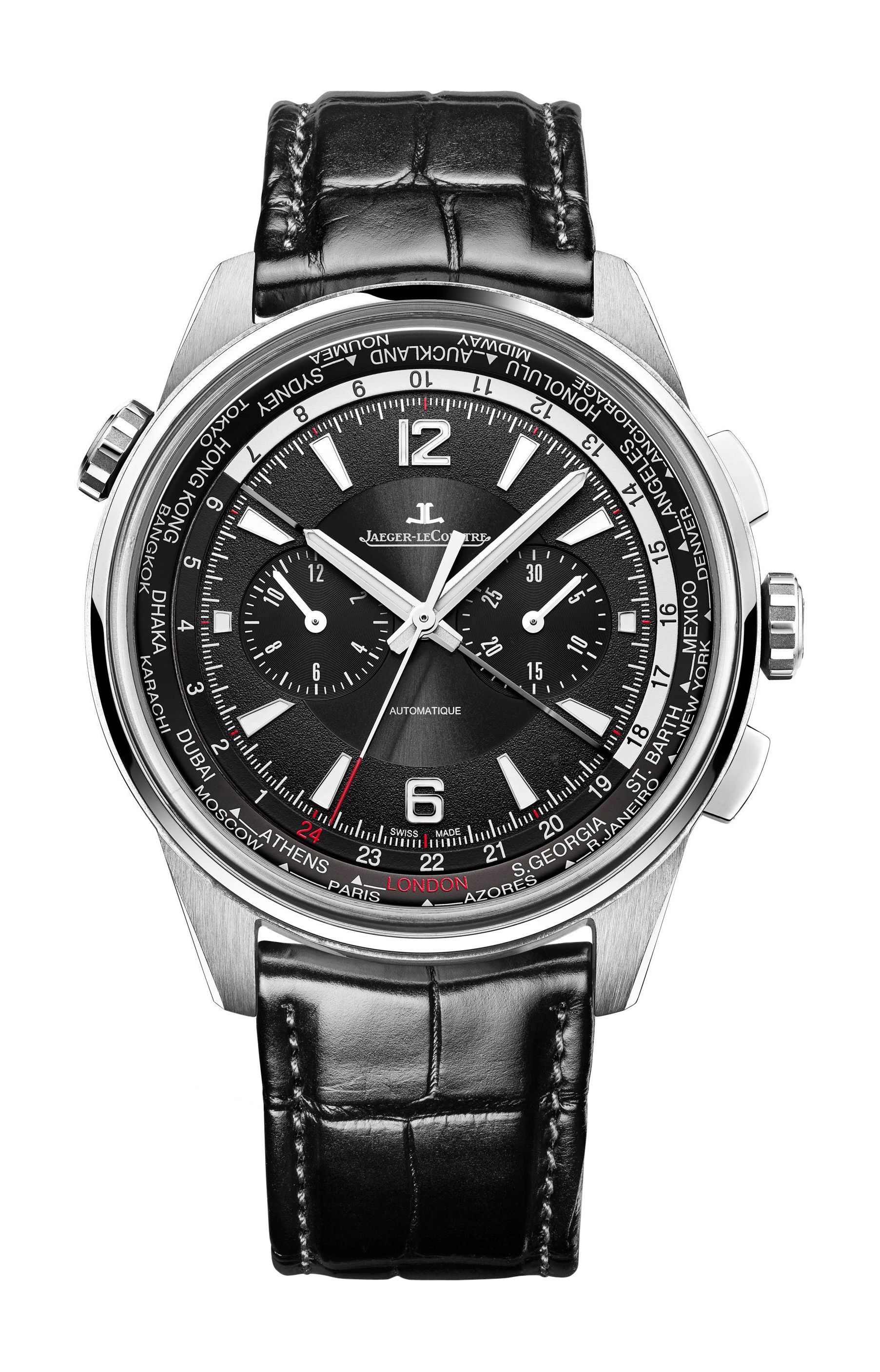 Jaeger-LeCoultre Polaris Chronograph Wolrdtime luxury timepiece - detailed view