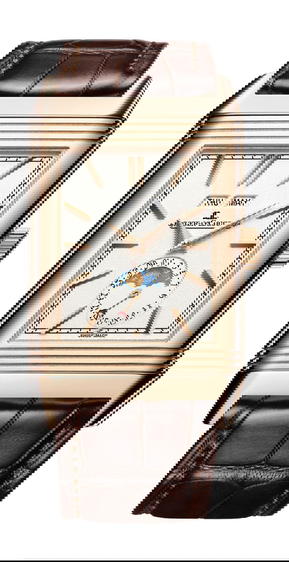 Jaeger-LeCoultre Reverso Tribute Duoface Calendar luxury timepiece - detailed view