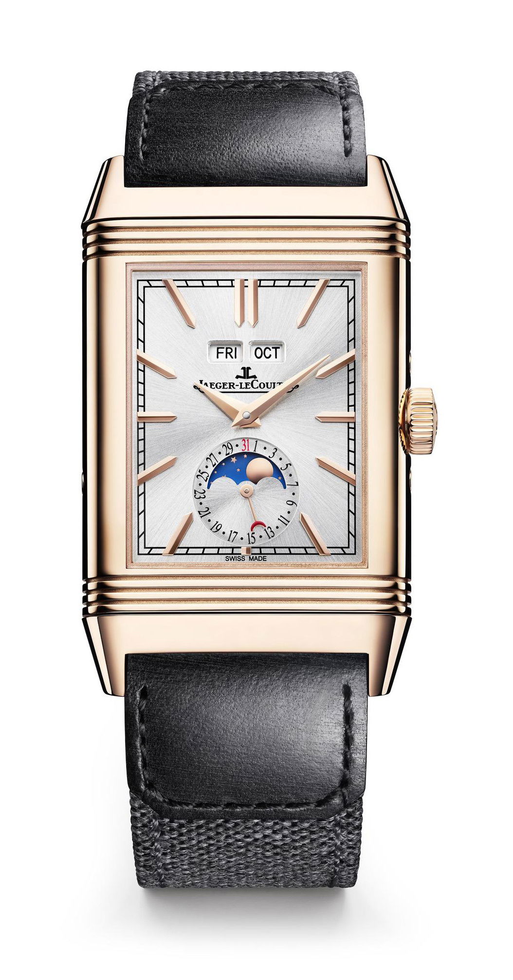 Jaeger-LeCoultre Reverso Tribute Duoface Calendar luxury timepiece - detailed view