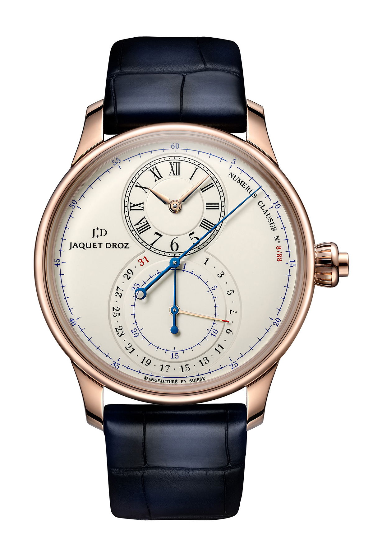 Jaquet Droz Grande Seconde Chronograph Ivory Enamel luxury timepiece - detailed view