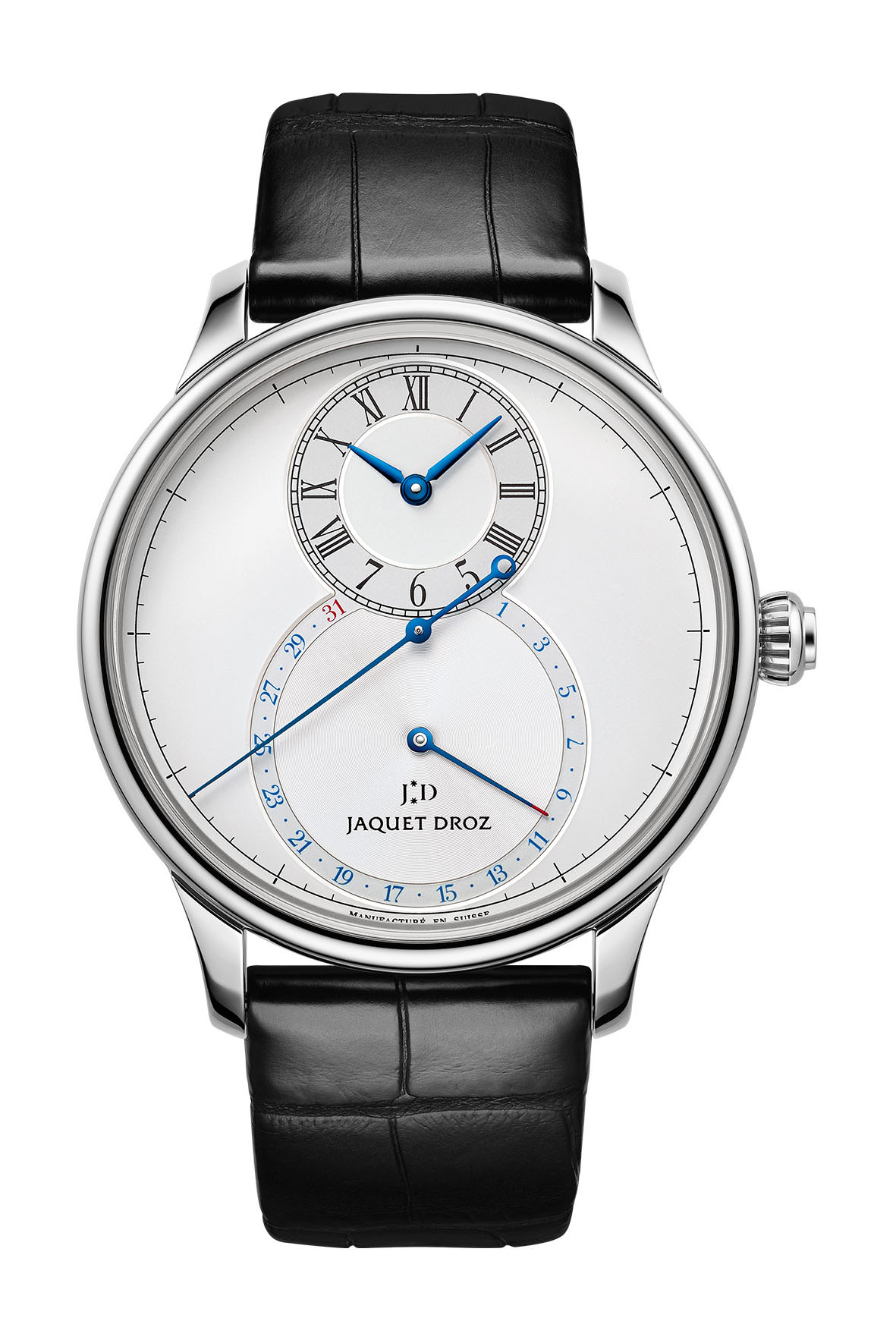 Jaquet Droz Grande Seconde Deadbeat Silver luxury timepiece - detailed view