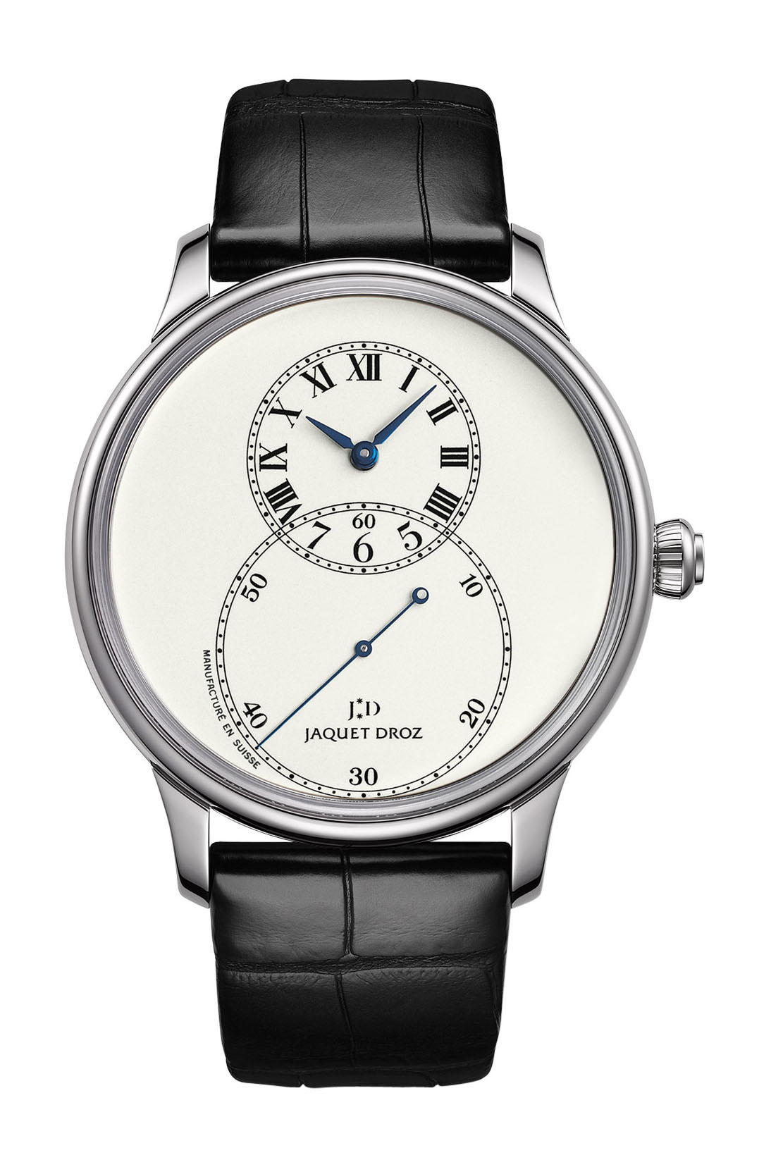 Jaquet Droz Grande Seconde Ivory Enamel luxury timepiece - detailed view