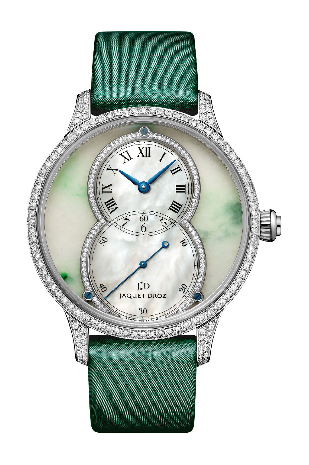 Jaquet Droz Grande Seconde Jadeite luxury timepiece - detailed view