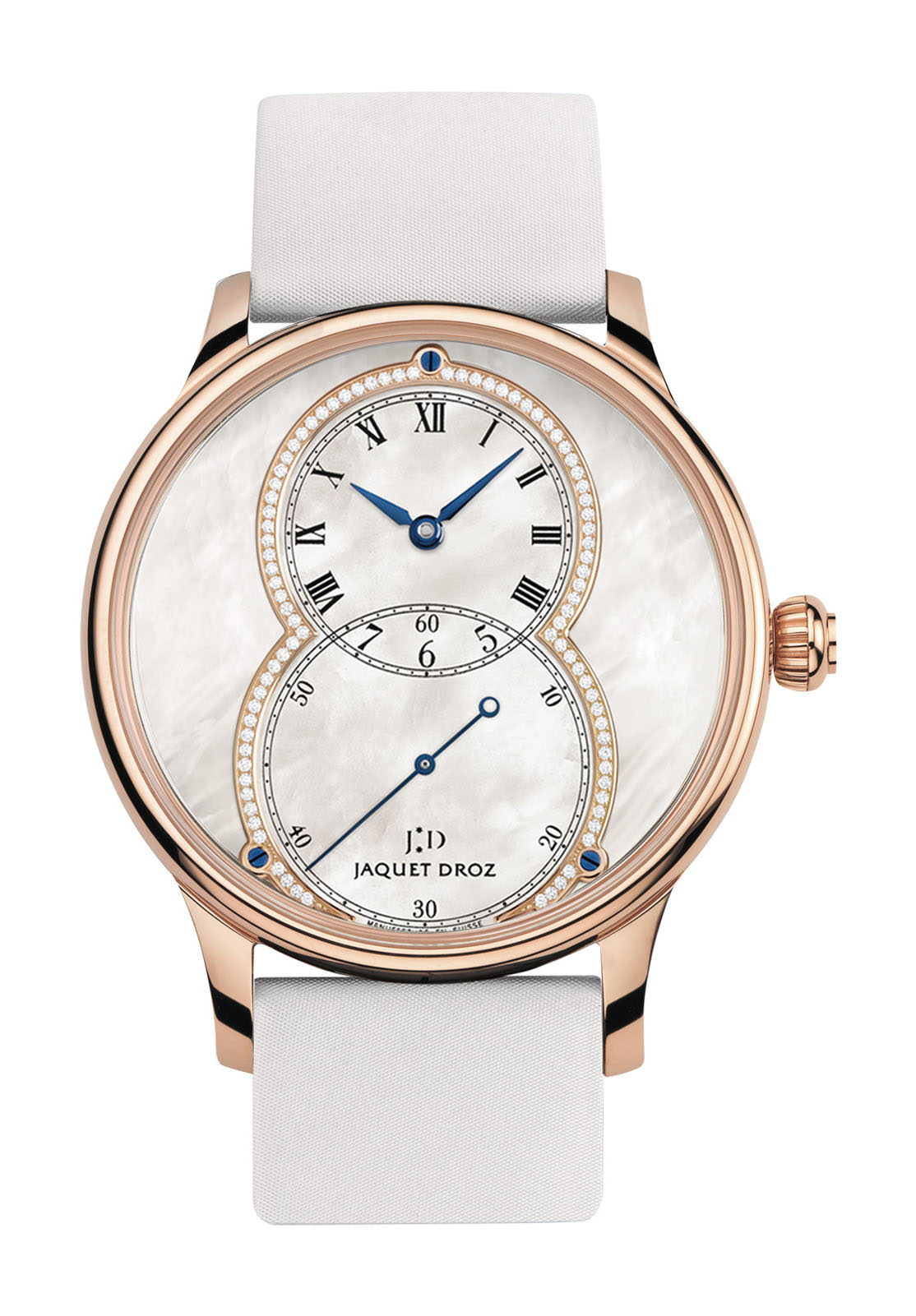 Jaquet Droz Grande Seconde Mother-Of-Pearl luxury timepiece - detailed view