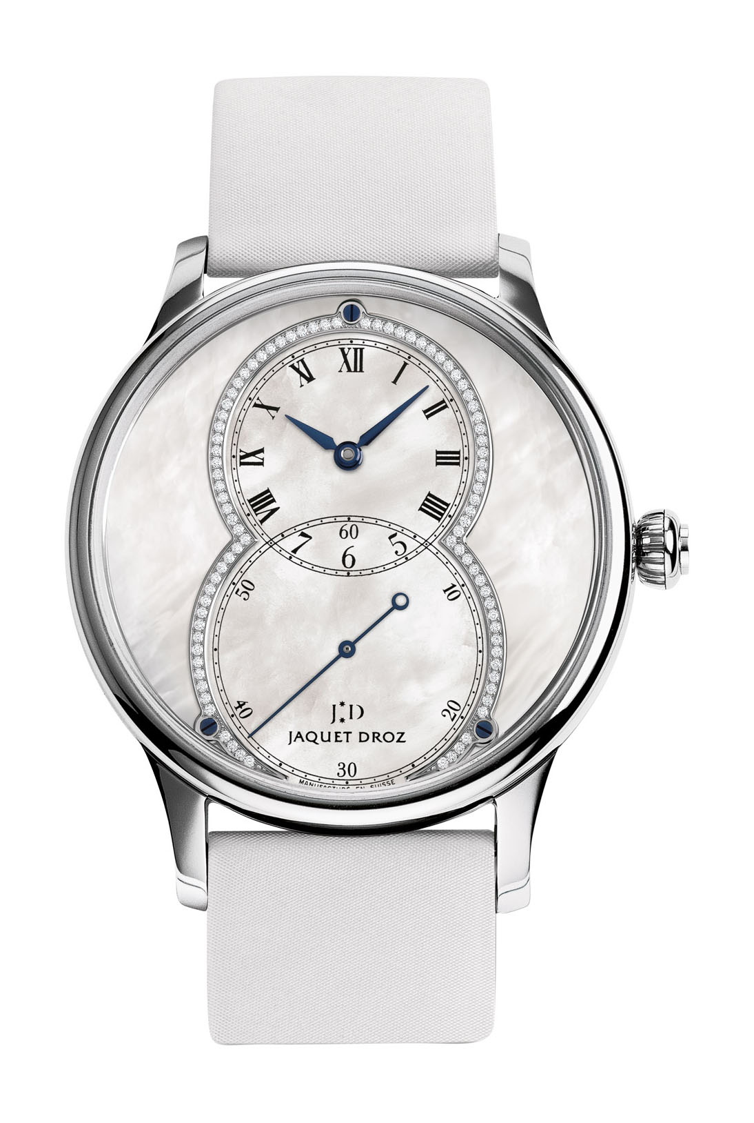Jaquet Droz Grande Seconde Mother-Of-Pearl luxury timepiece - detailed view
