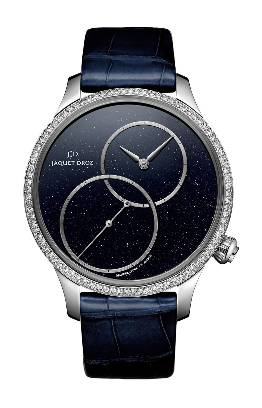 Jaquet Droz Grande Seconde Off-centered Aventurine luxury timepiece - detailed view