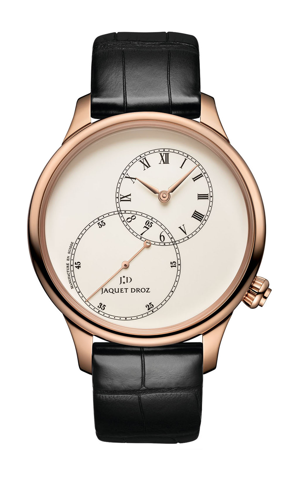 Jaquet Droz Grande Seconde Off-centered Ivory Enamel luxury timepiece - detailed view