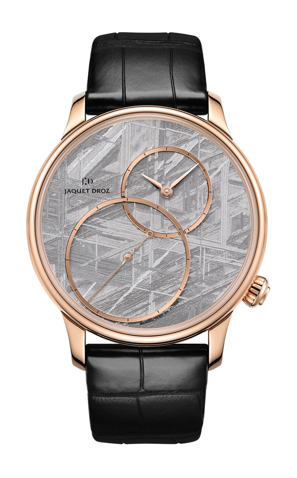 Jaquet Droz Grande Seconde Off-centered Meteorite luxury timepiece - detailed view