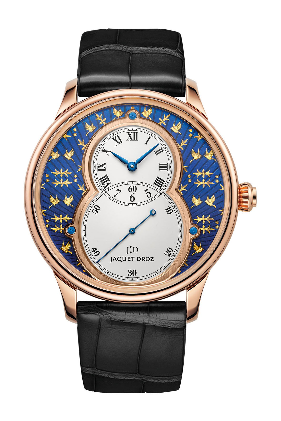 Jaquet Droz Grande Seconde Paillonnée luxury timepiece - detailed view