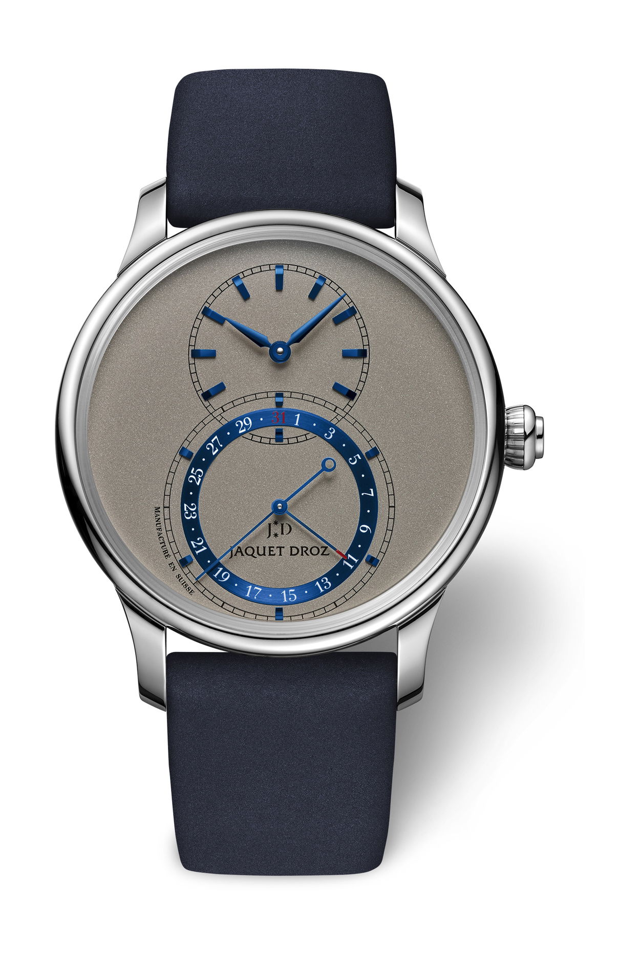 Jaquet Droz Grande Seconde Quantieme Titanium Gray luxury timepiece - detailed view