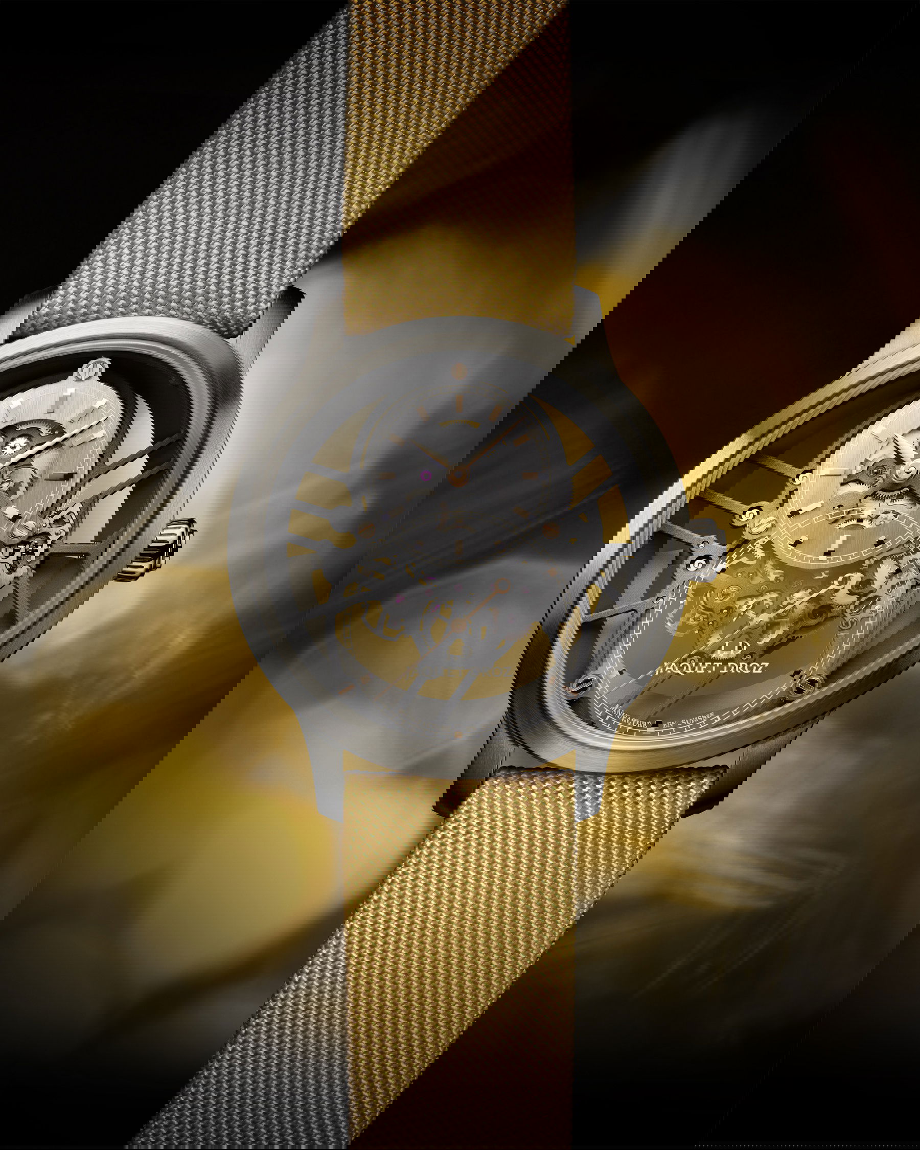 Jaquet Droz Grande Seconde Skelet-One Black Ceramic Yellow - View 3