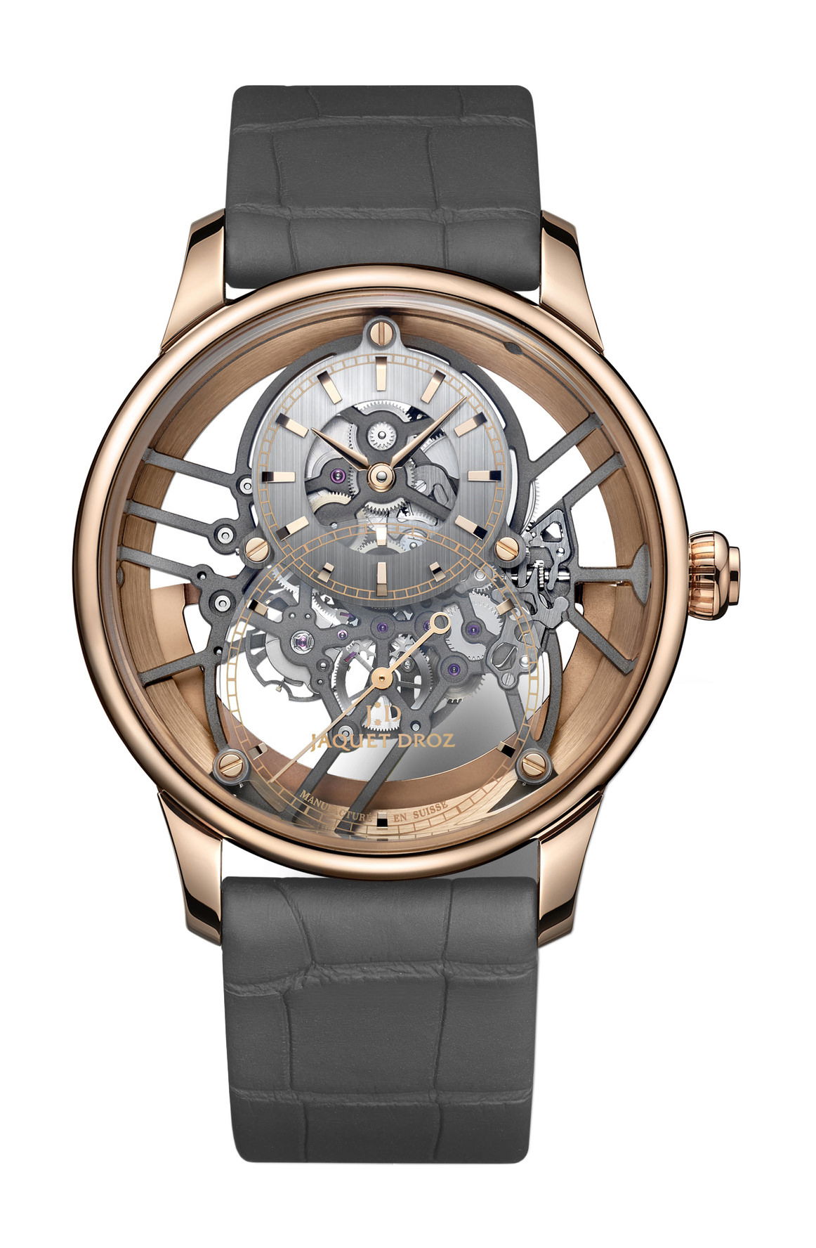 Jaquet Droz Grande Seconde Skelet-One Red Gold luxury timepiece - detailed view