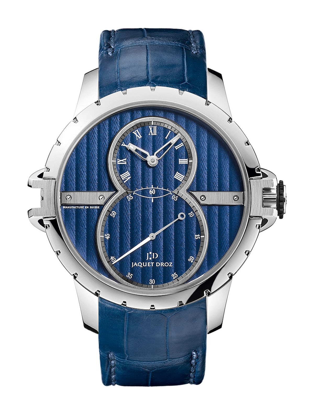 Jaquet Droz Grande seconde SW Steel luxury timepiece - detailed view
