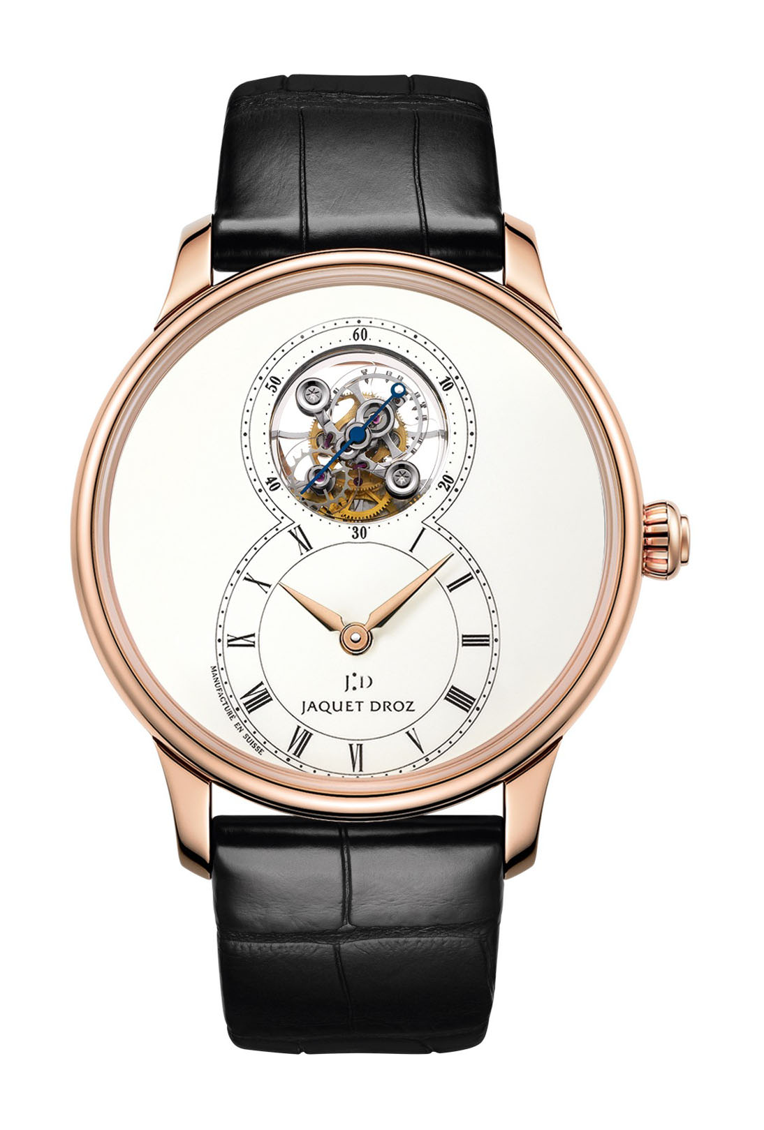 Jaquet Droz Grande Seconde Tourbillon Ivory Enamel luxury timepiece - detailed view