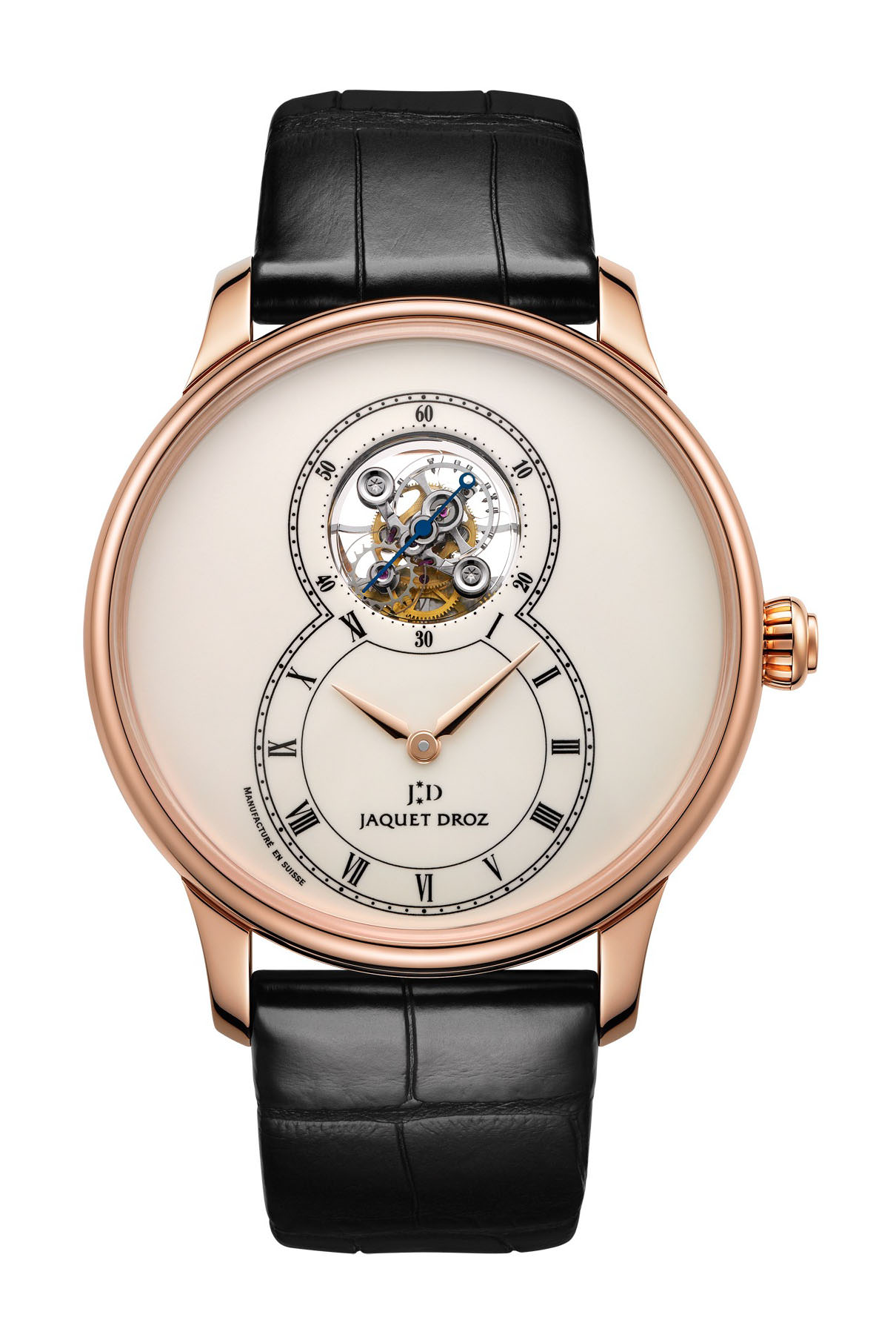 Jaquet Droz Grande Seconde Tourbillon Ivory Enamel luxury timepiece - detailed view