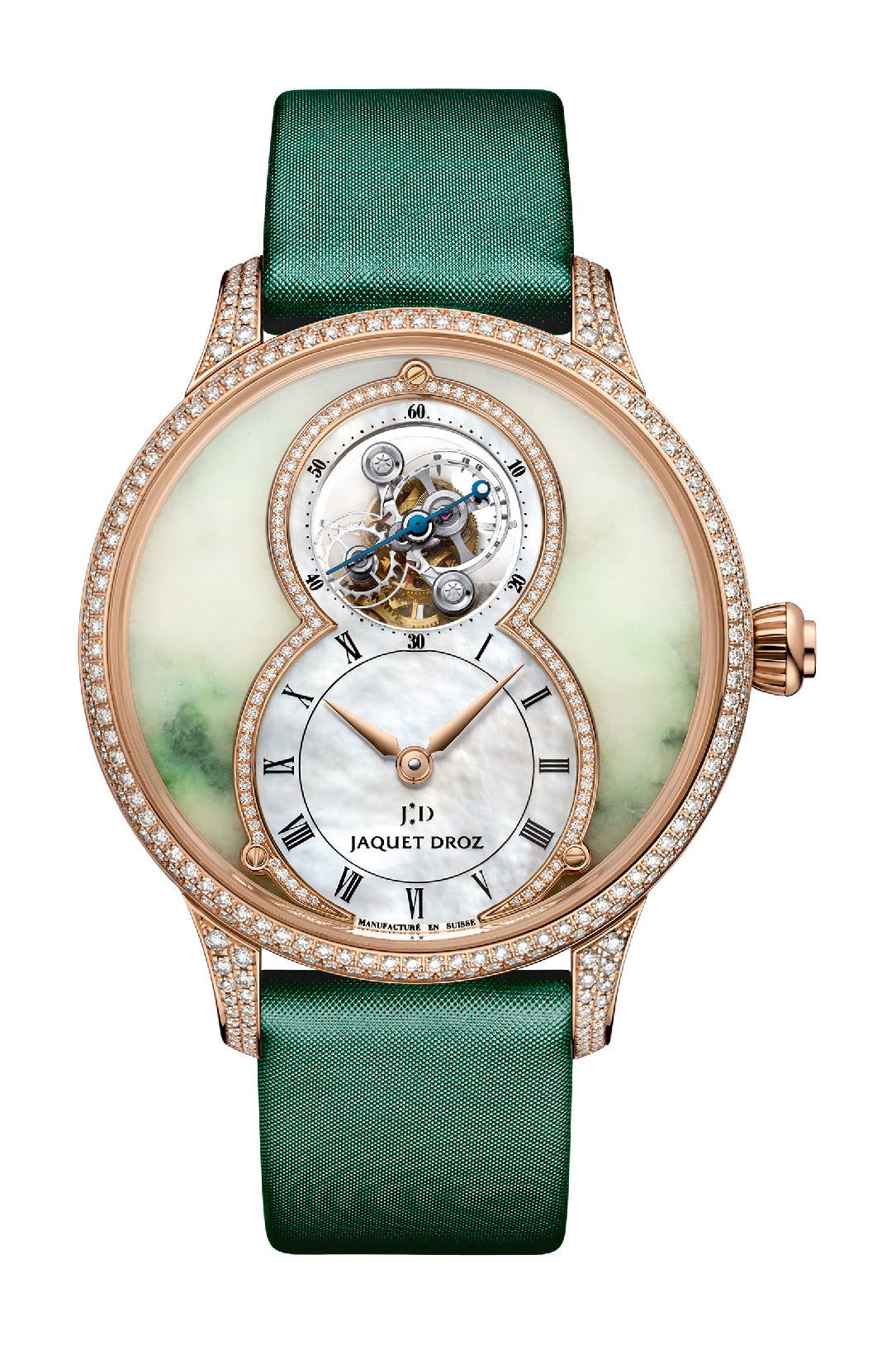 Jaquet Droz Grande Seconde Tourbillon Jadeite luxury timepiece - detailed view
