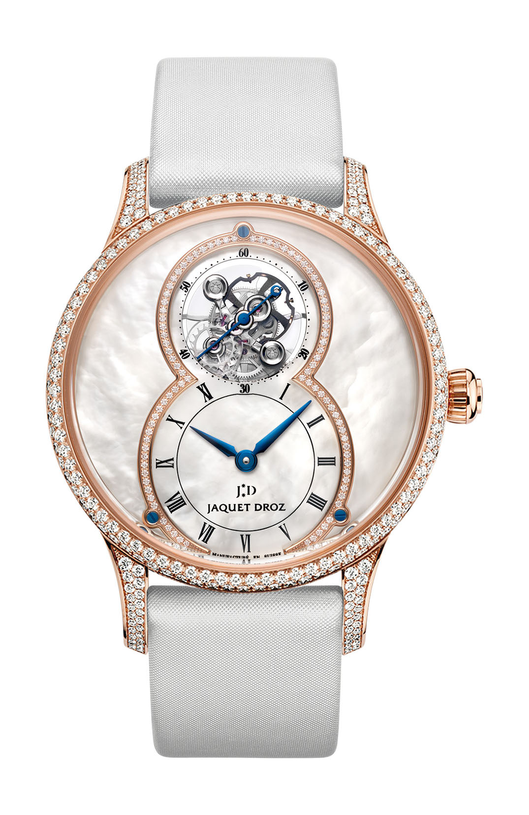 Jaquet Droz Grande Seconde Tourbillon Mother-of-pearl luxury timepiece - detailed view