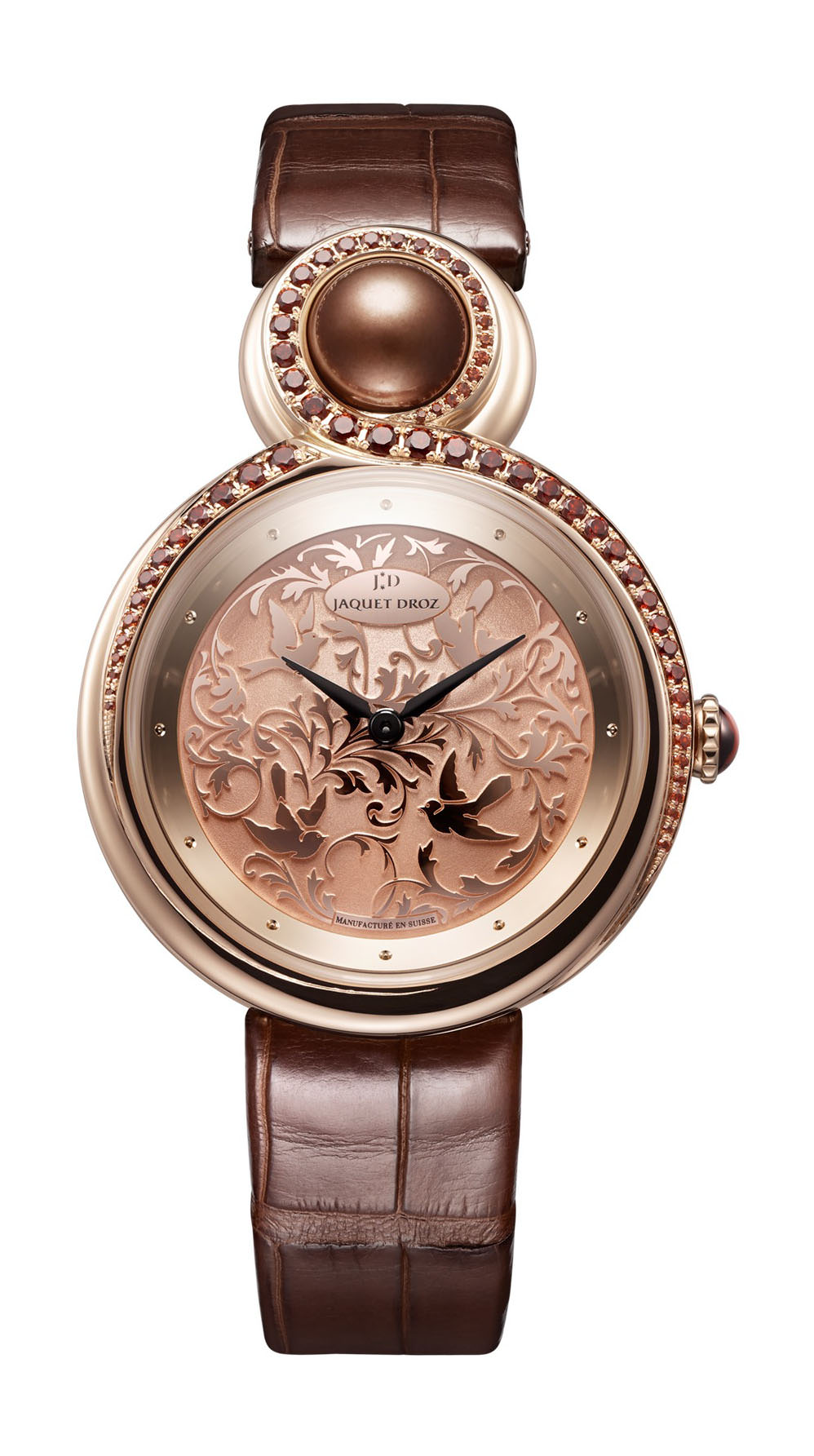 Jaquet Droz Lady 8 Art Déco luxury timepiece - detailed view