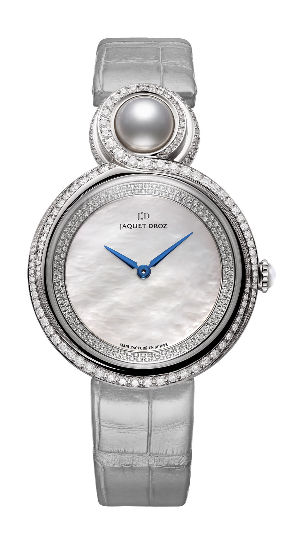 Jaquet Droz Lady 8 Mother-of-pearl luxury timepiece - detailed view