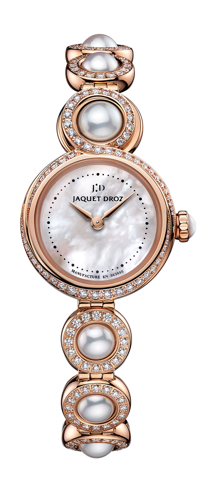 Jaquet Droz Lady 8 Petite Akoya luxury timepiece - detailed view