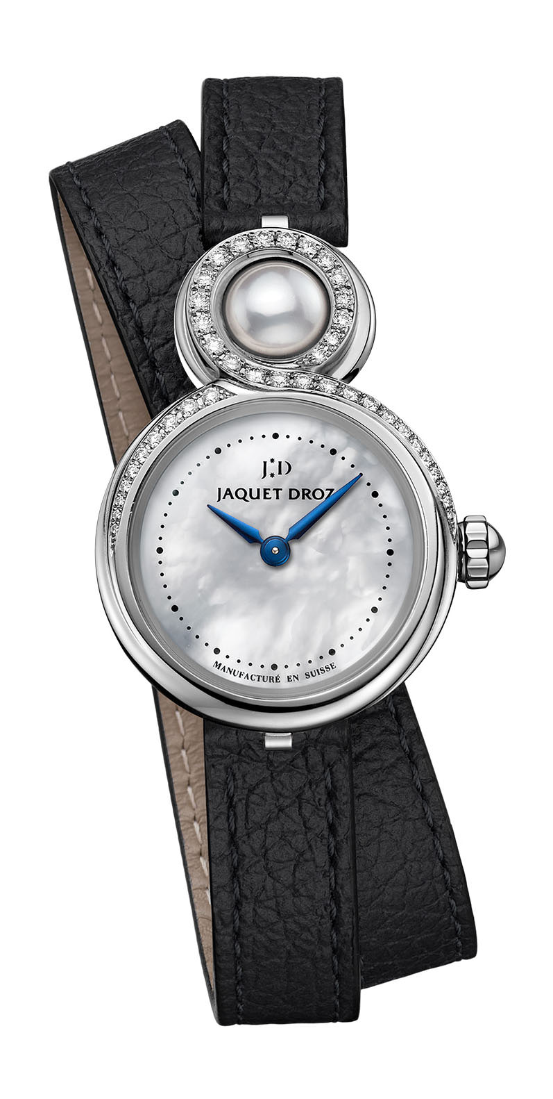Jaquet Droz Lady 8 Petite Mother-of-pearl luxury timepiece - detailed view