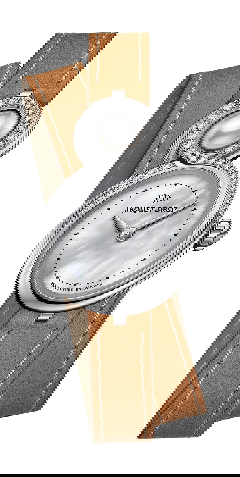 Jaquet Droz Lady 8 Petite Mother-of-Pearl luxury timepiece - detailed view