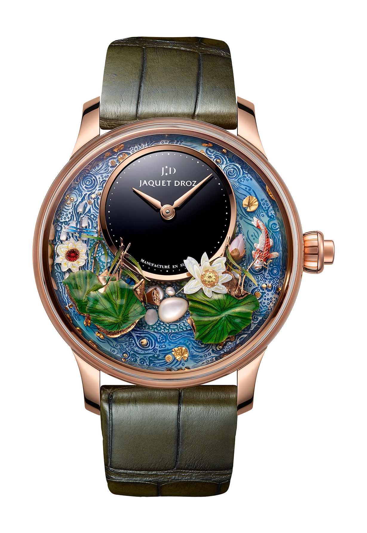 Jaquet Droz Magic Lotus Automaton luxury timepiece - detailed view