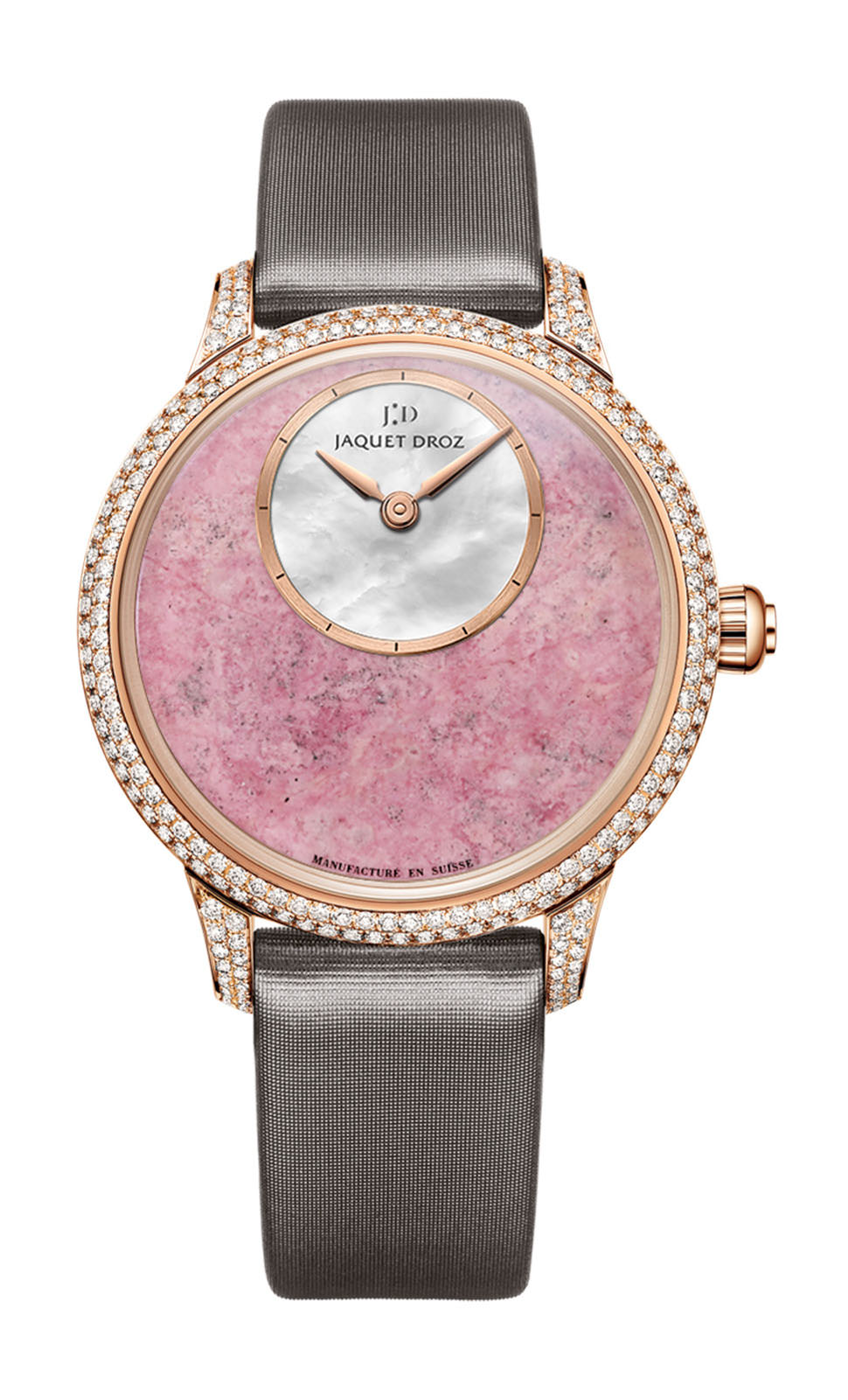 Jaquet Droz Petite Heure Minute Astorite luxury timepiece - detailed view