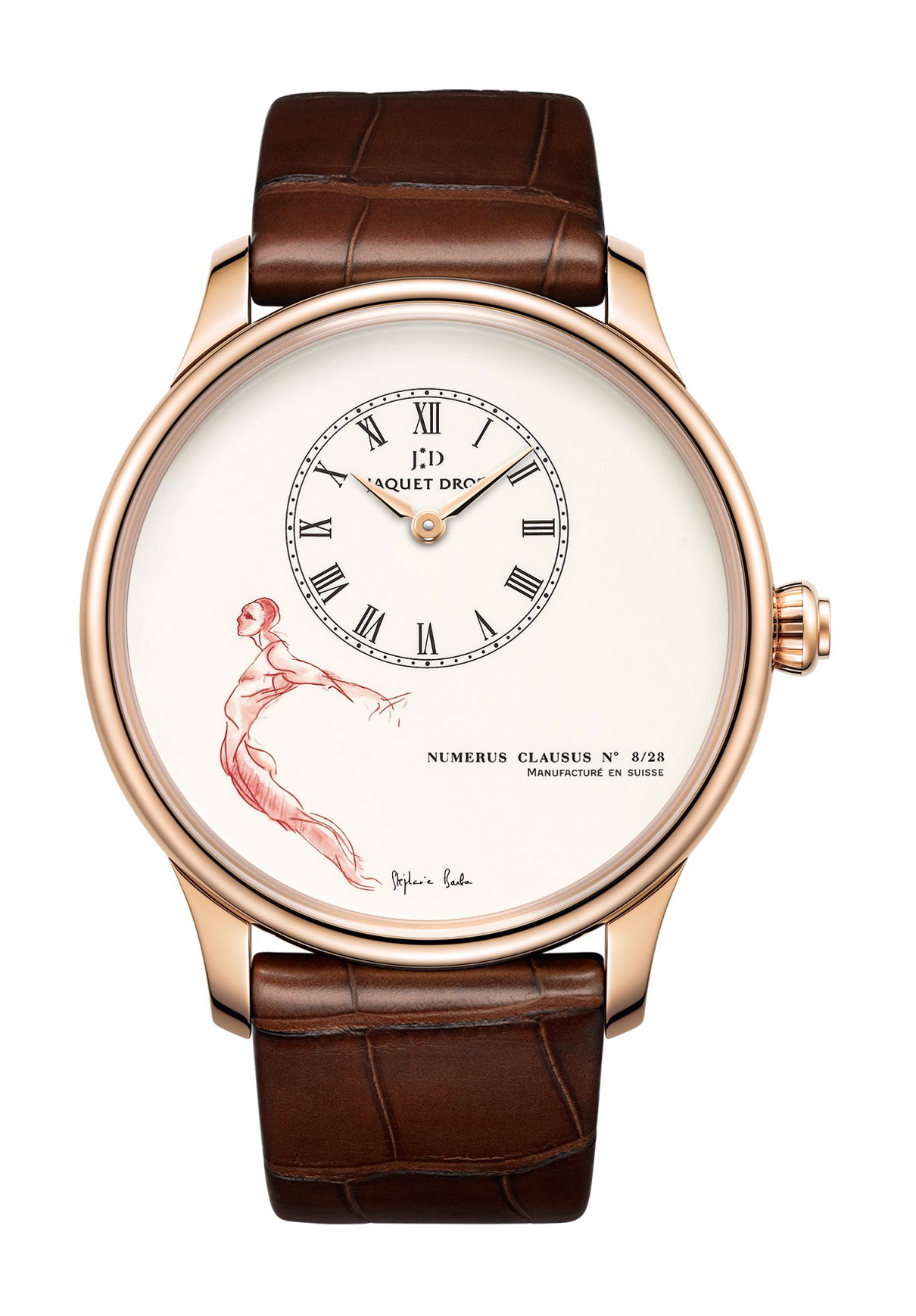Jaquet Droz Petite Heure Minute le Chef luxury timepiece - detailed view