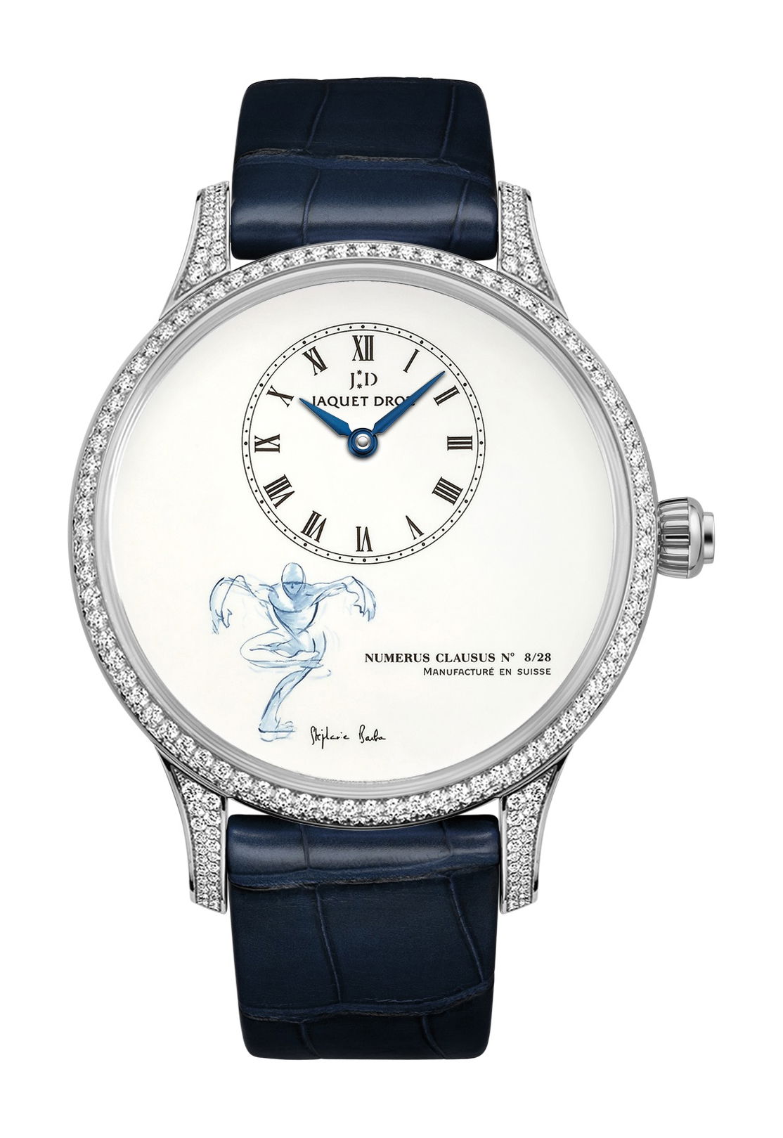 Jaquet Droz Petite Heure Minute Le Vautour luxury timepiece - detailed view
