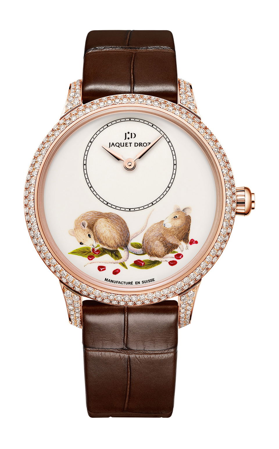 Jaquet Droz Petite Heure Minute Rat luxury timepiece - detailed view