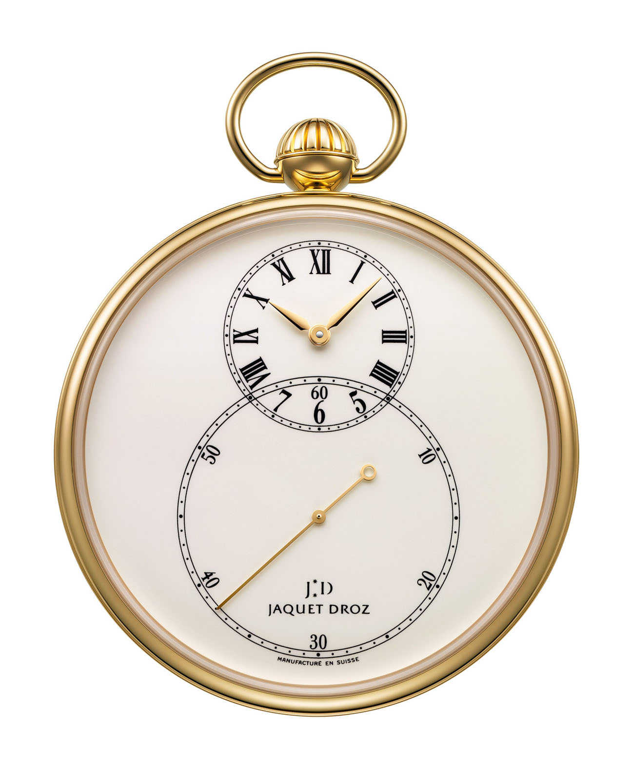 Jaquet Droz Pocket Watch Ivory Enamel luxury timepiece - detailed view