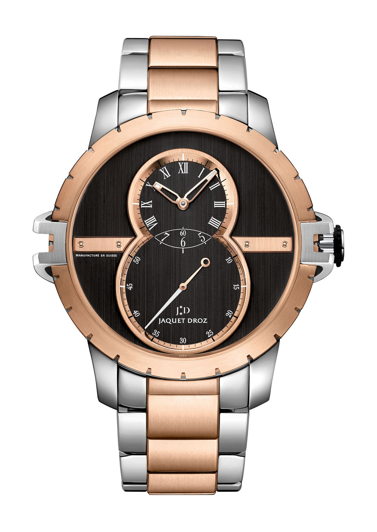 Jaquet Droz SW Steel – Red Gold luxury timepiece - detailed view