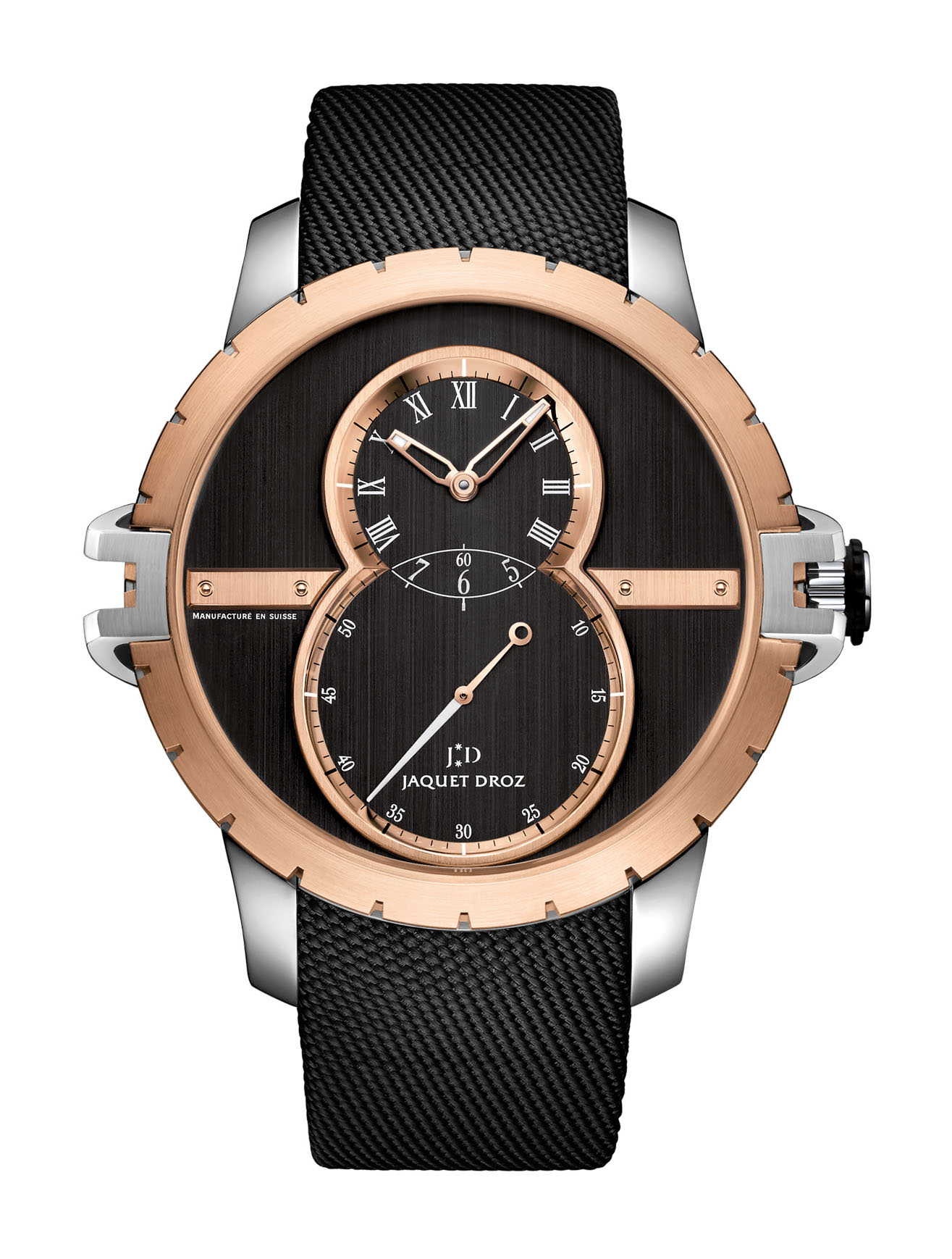 Jaquet Droz SW Steel – Red Gold luxury timepiece - detailed view