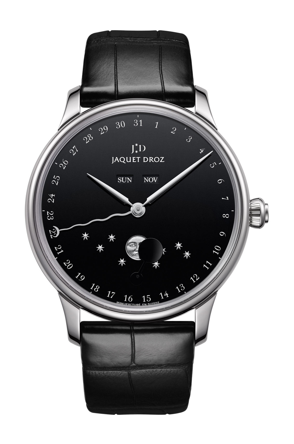 Jaquet Droz The Eclipse Onyx luxury timepiece - detailed view