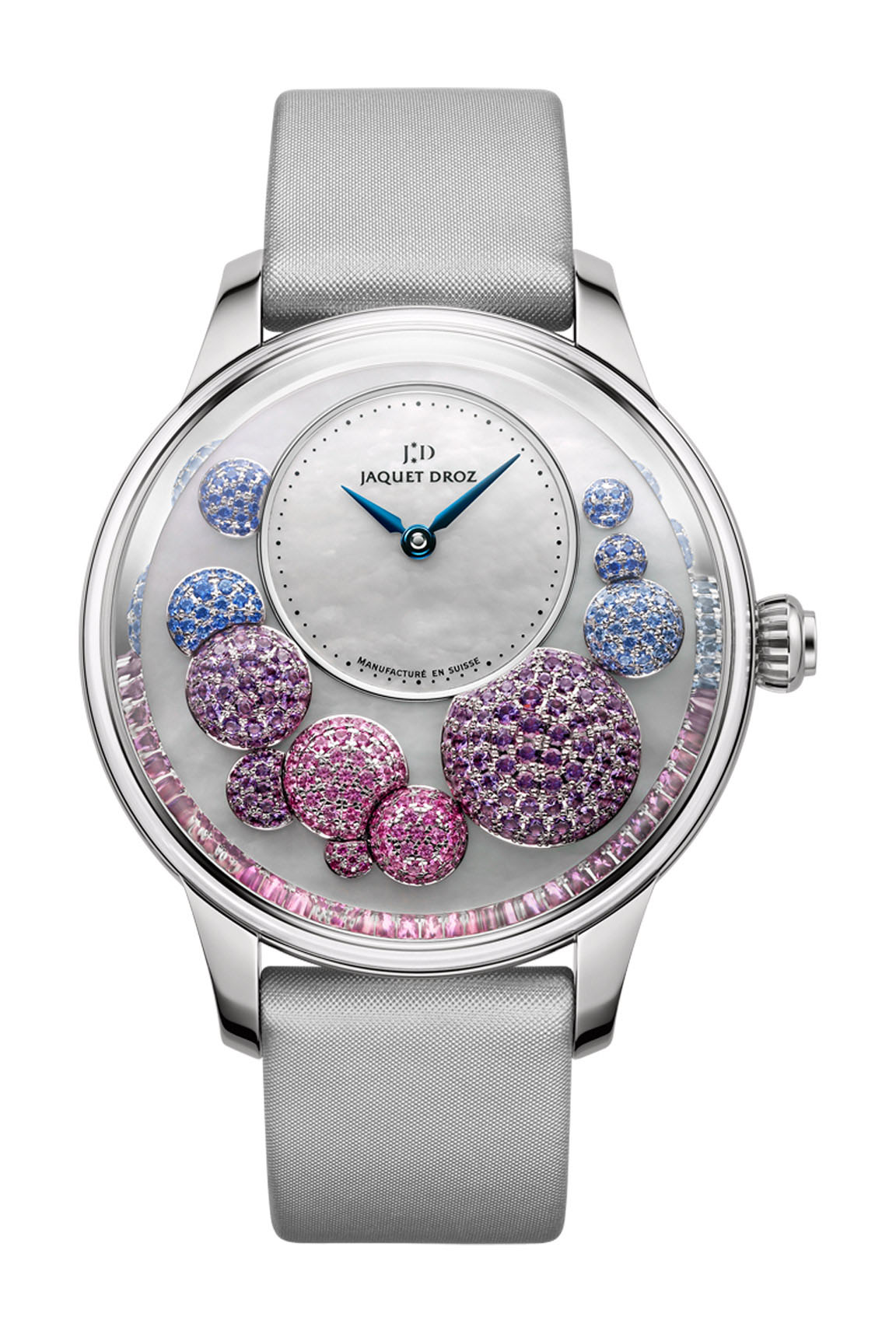 Jaquet Droz The Heure Celeste Mother-of-pearl luxury timepiece - detailed view