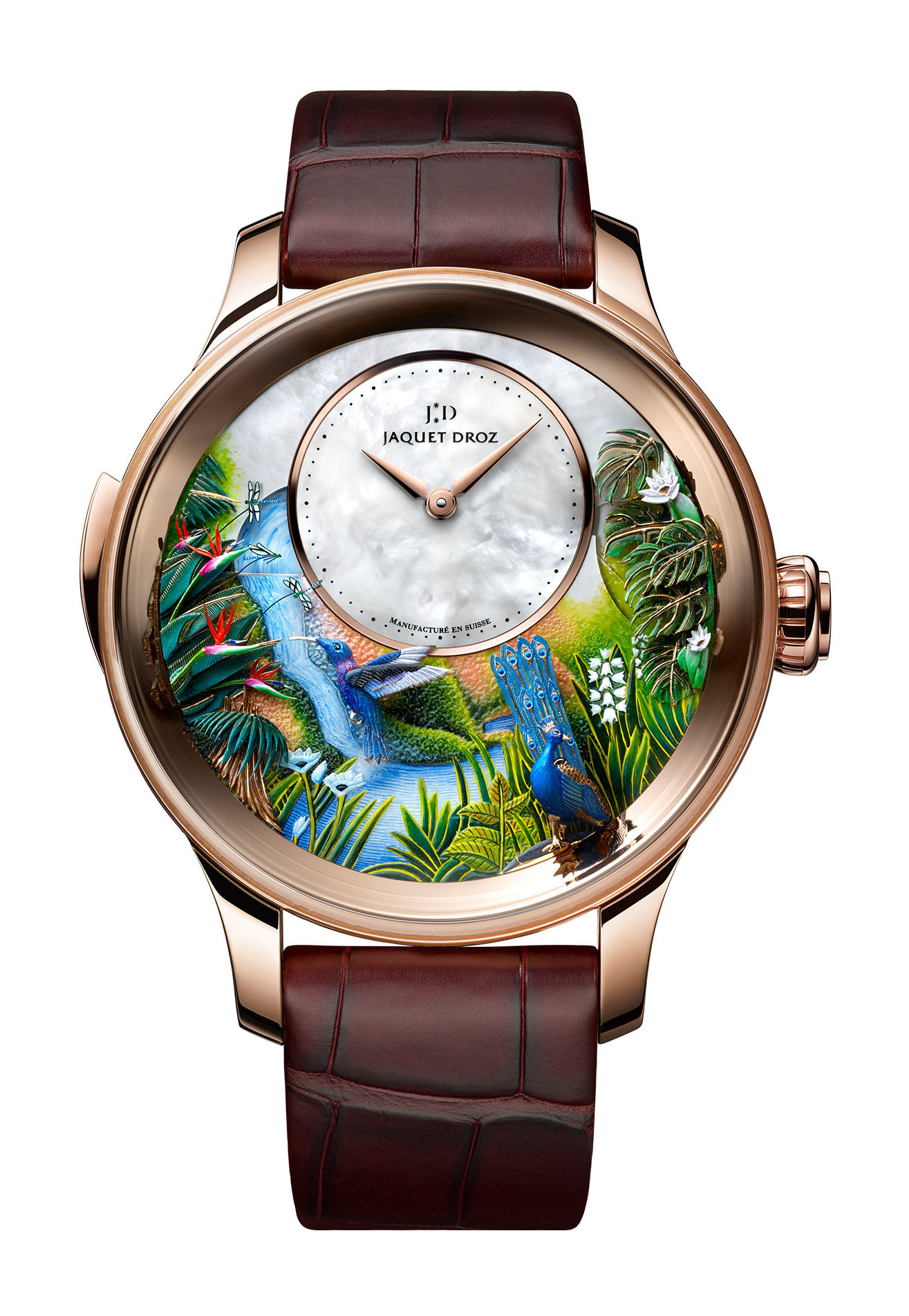 Jaquet Droz Tropical Bird Repeater luxury timepiece - detailed view