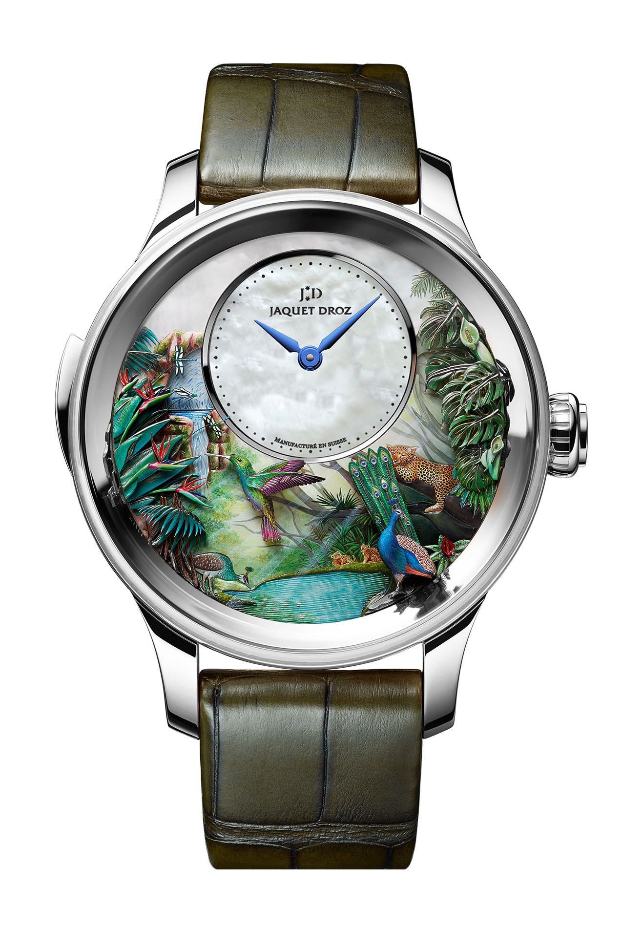 Jaquet Droz Tropical Bird Repeater luxury timepiece - detailed view