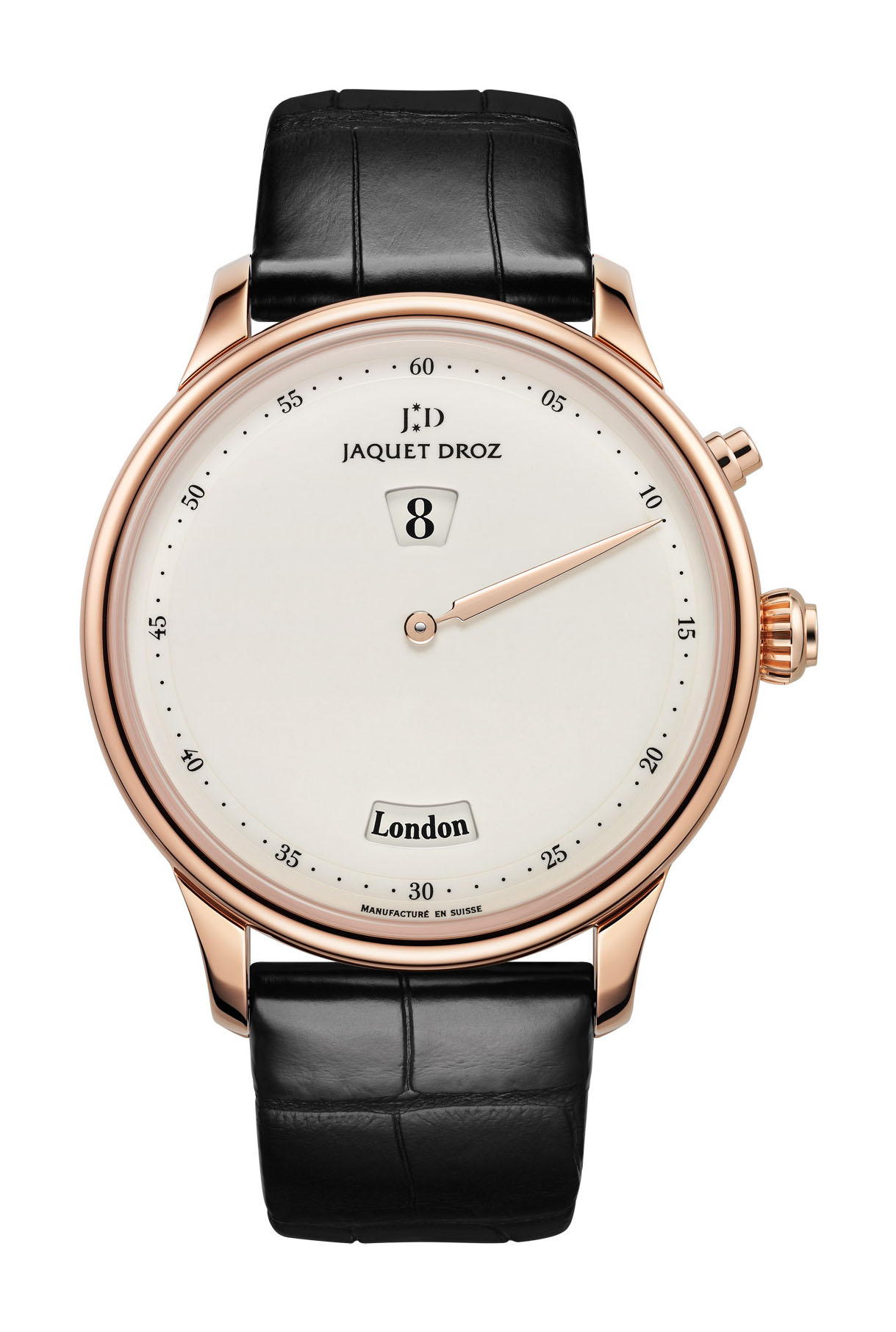 Jaquet Droz Twelve Cities Ivory Enamel luxury timepiece - detailed view